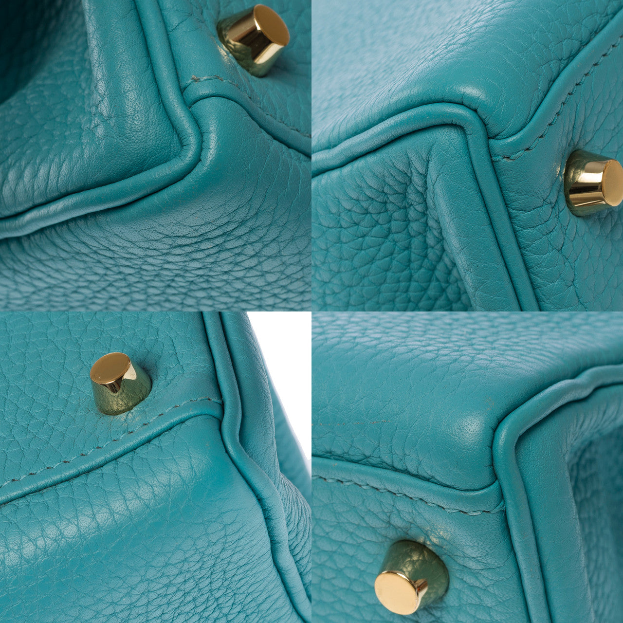 Sac HERMES Kelly 28 en Cuir Bleu - 102537