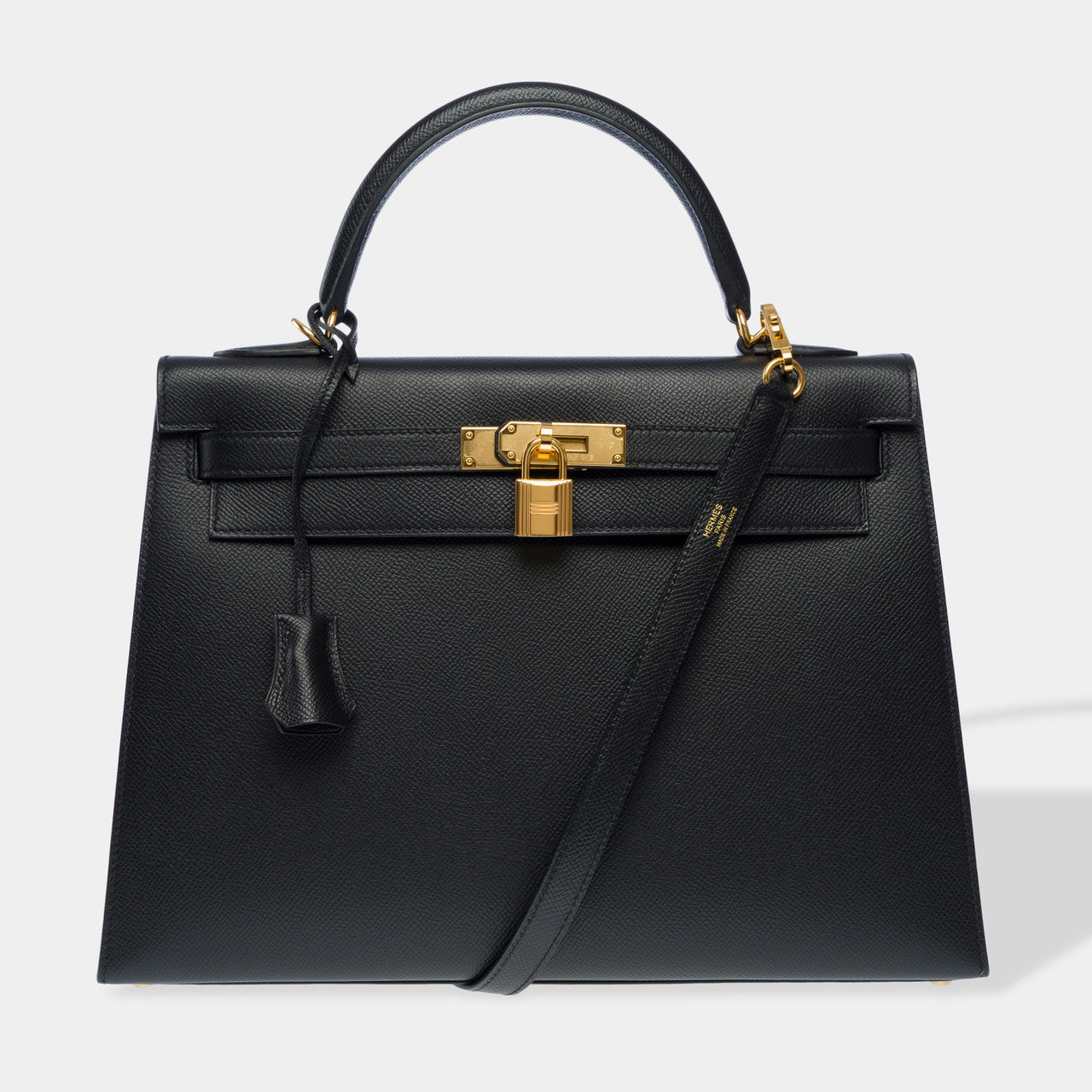 Sac HERMES Kelly 32 en Cuir Noir - 102588