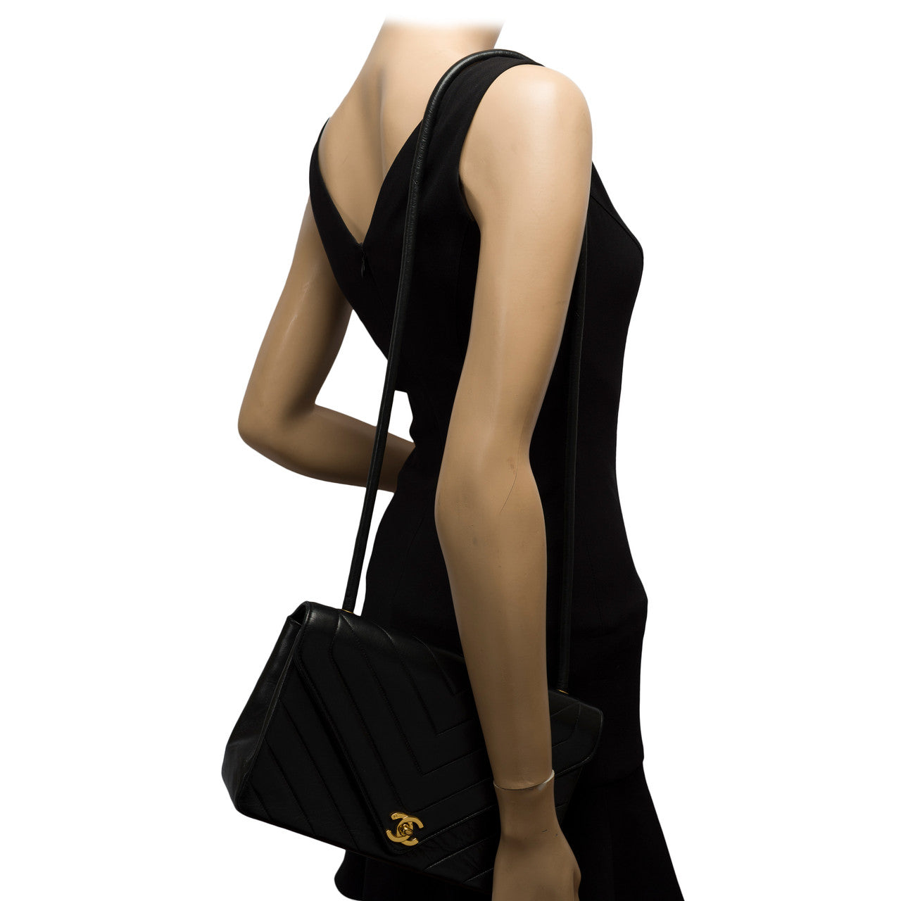 Sac CHANEL Timeless/Classique en Cuir Noir - 102608