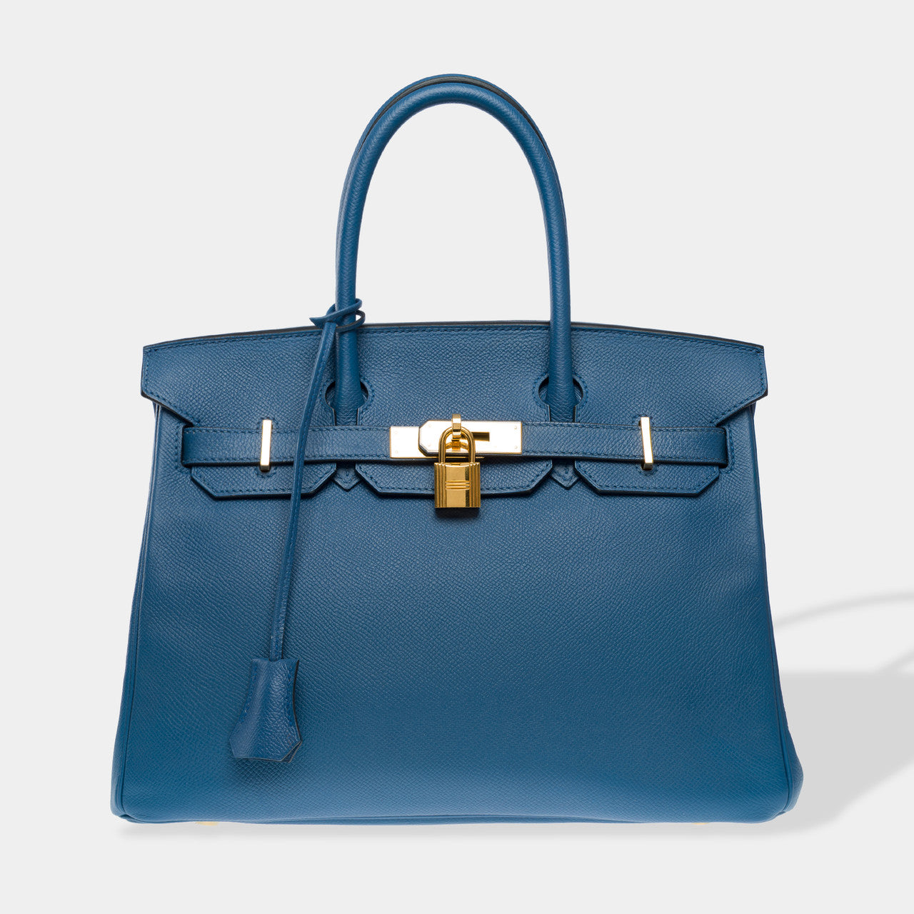 Sac HERMES Birkin 30 en Cuir Bleu - 102302