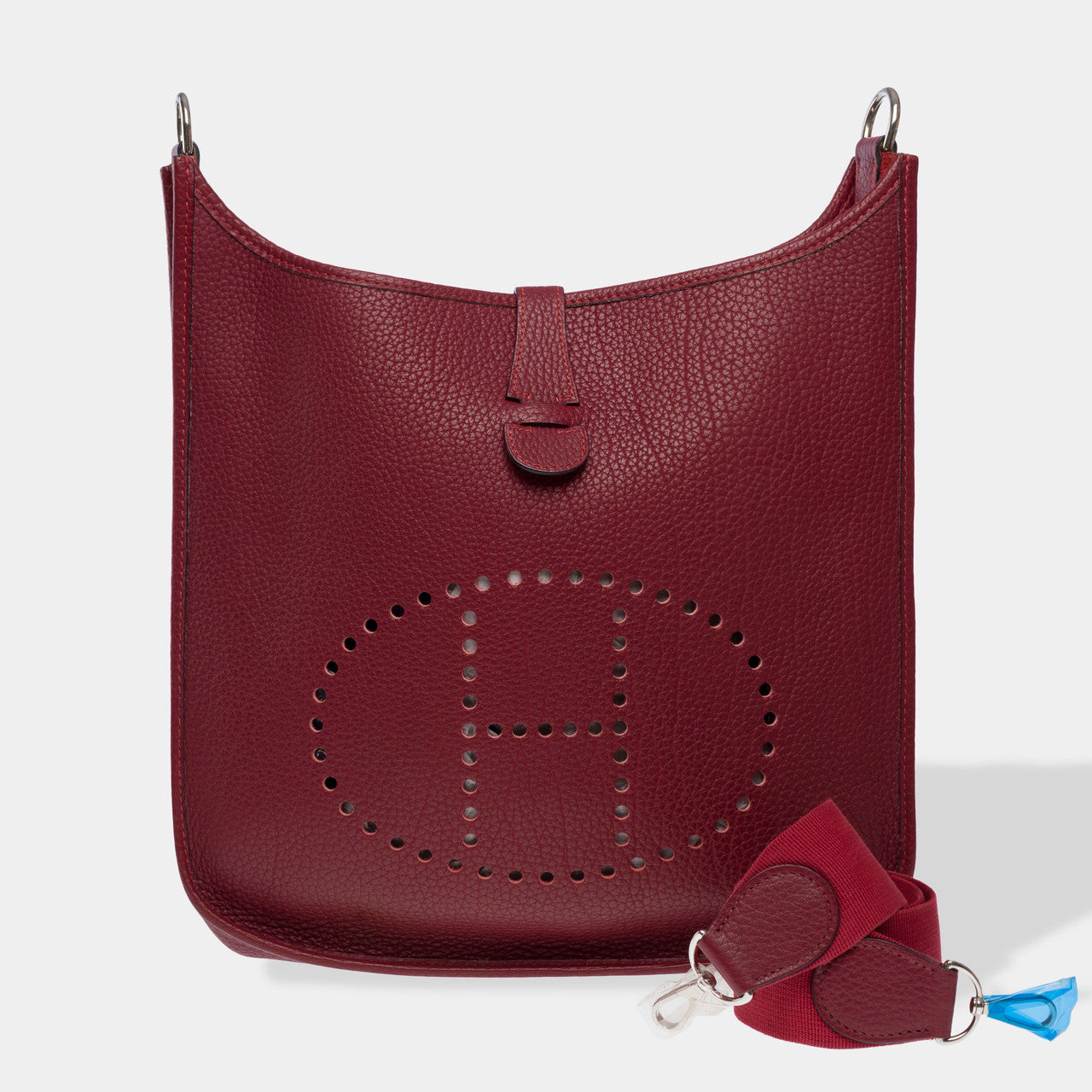 Sac HERMES Evelyne en Cuir Bordeaux - 101873