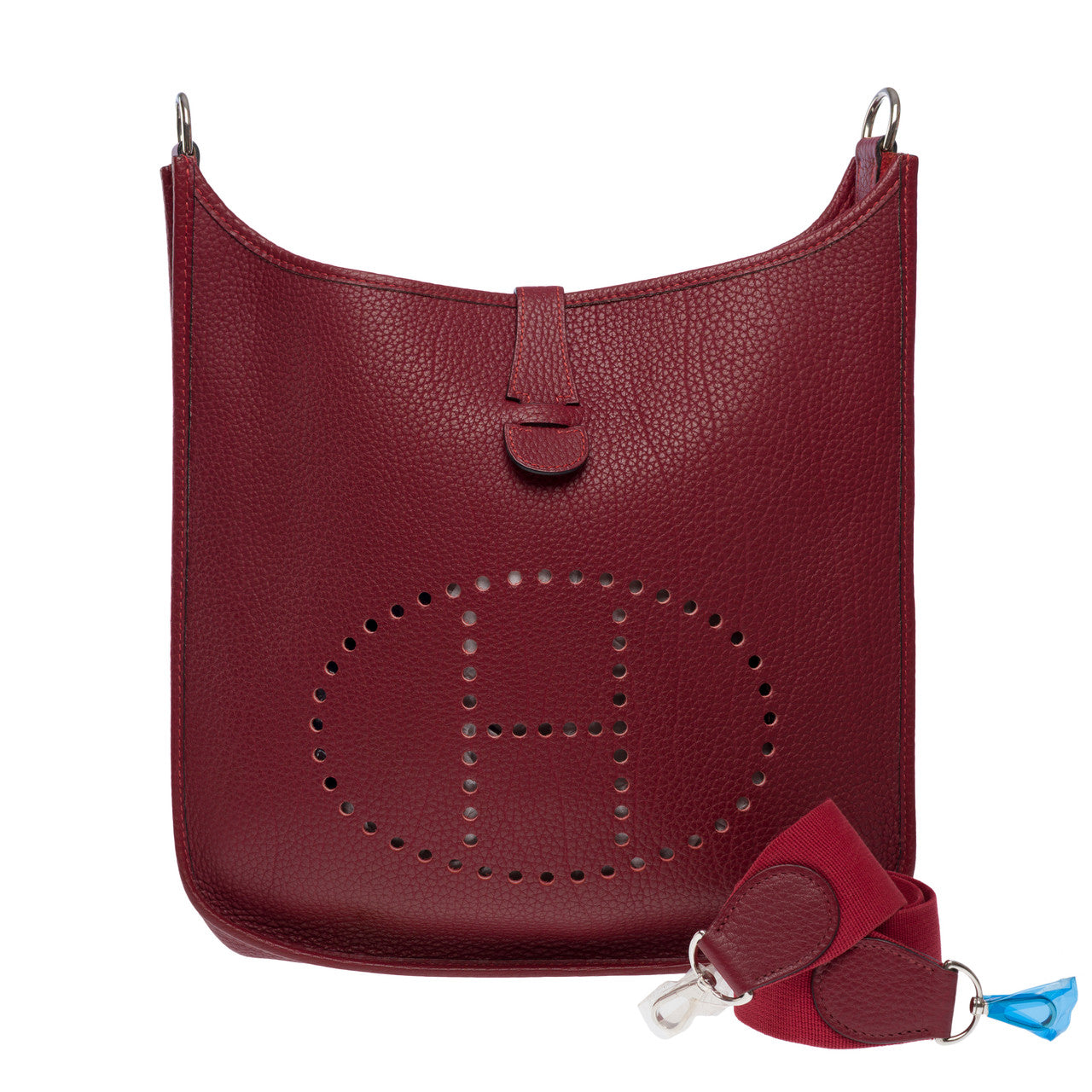 Sac HERMES Evelyne en Cuir Bordeaux - 101873