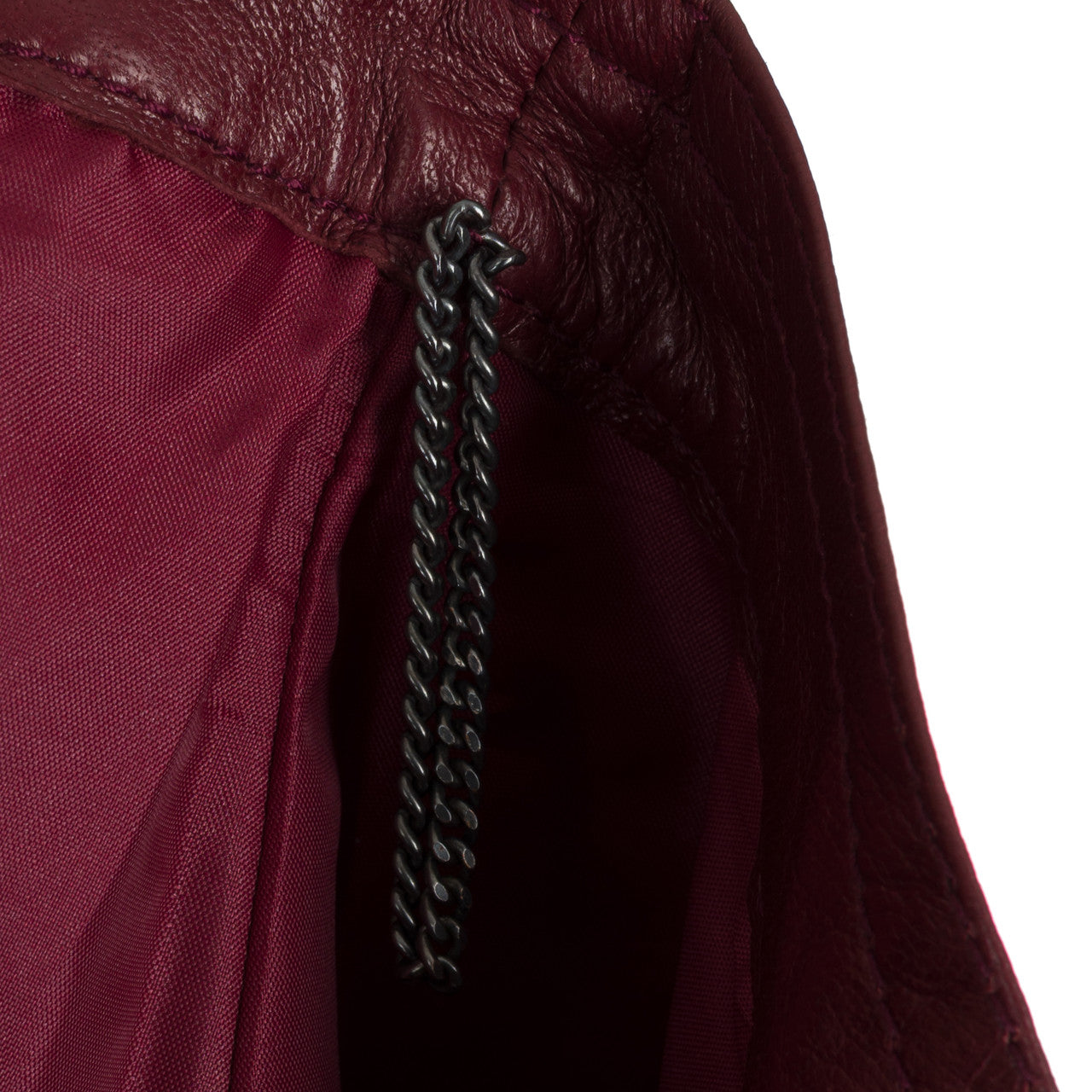 Vêtement NON SIGNE / UNSIGNED en Cuir Bordeaux - 102656