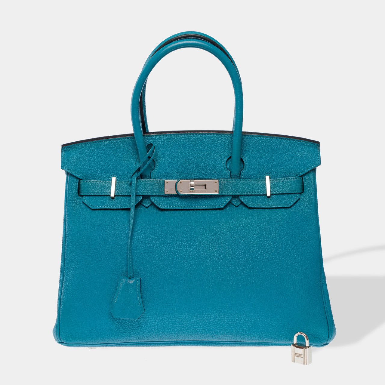 Sac HERMES Birkin 30 en Cuir Bleu - 102669