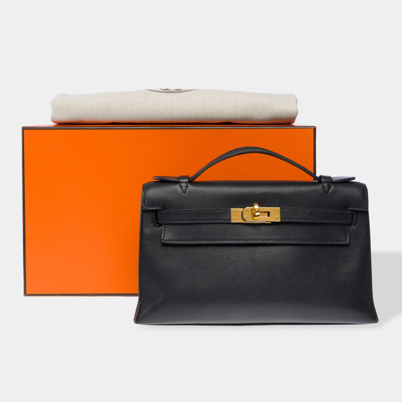 Sac HERMES Kelly Mini en Cuir Bleu - 102699