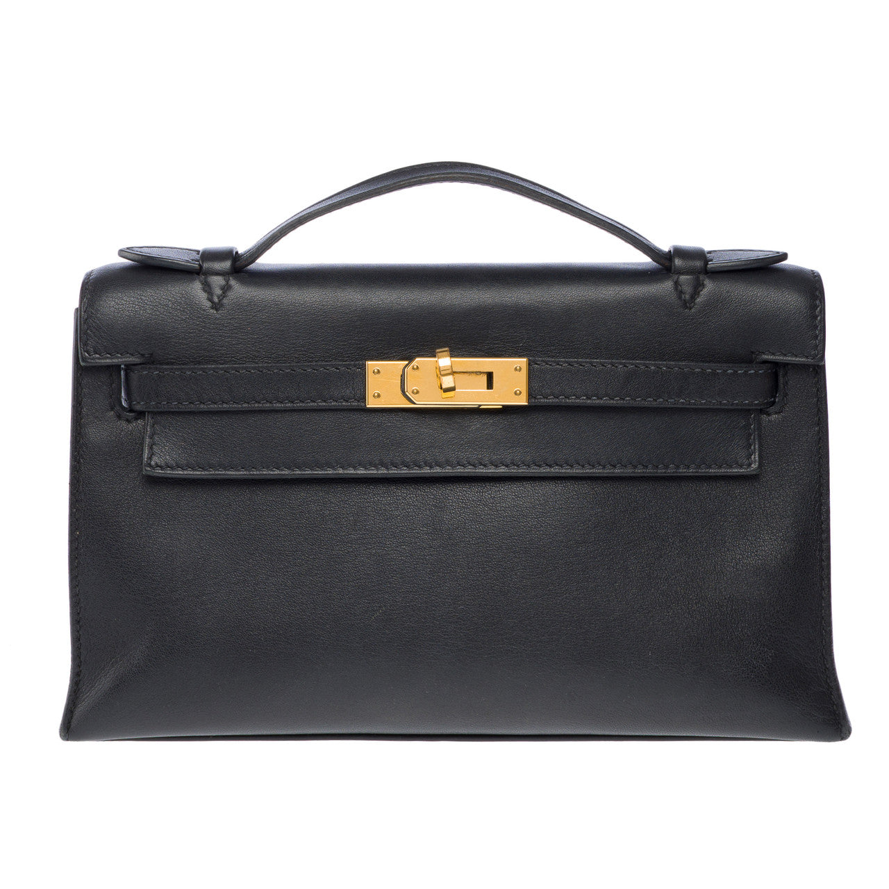 Sac HERMES Kelly Mini en Cuir Bleu - 102699