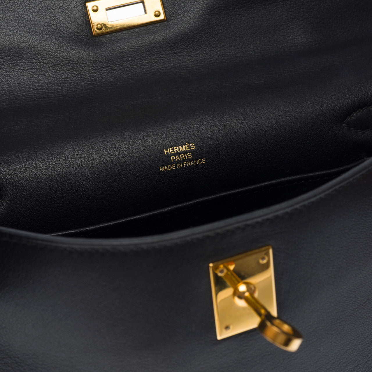 Sac HERMES Kelly Mini en Cuir Bleu - 102699