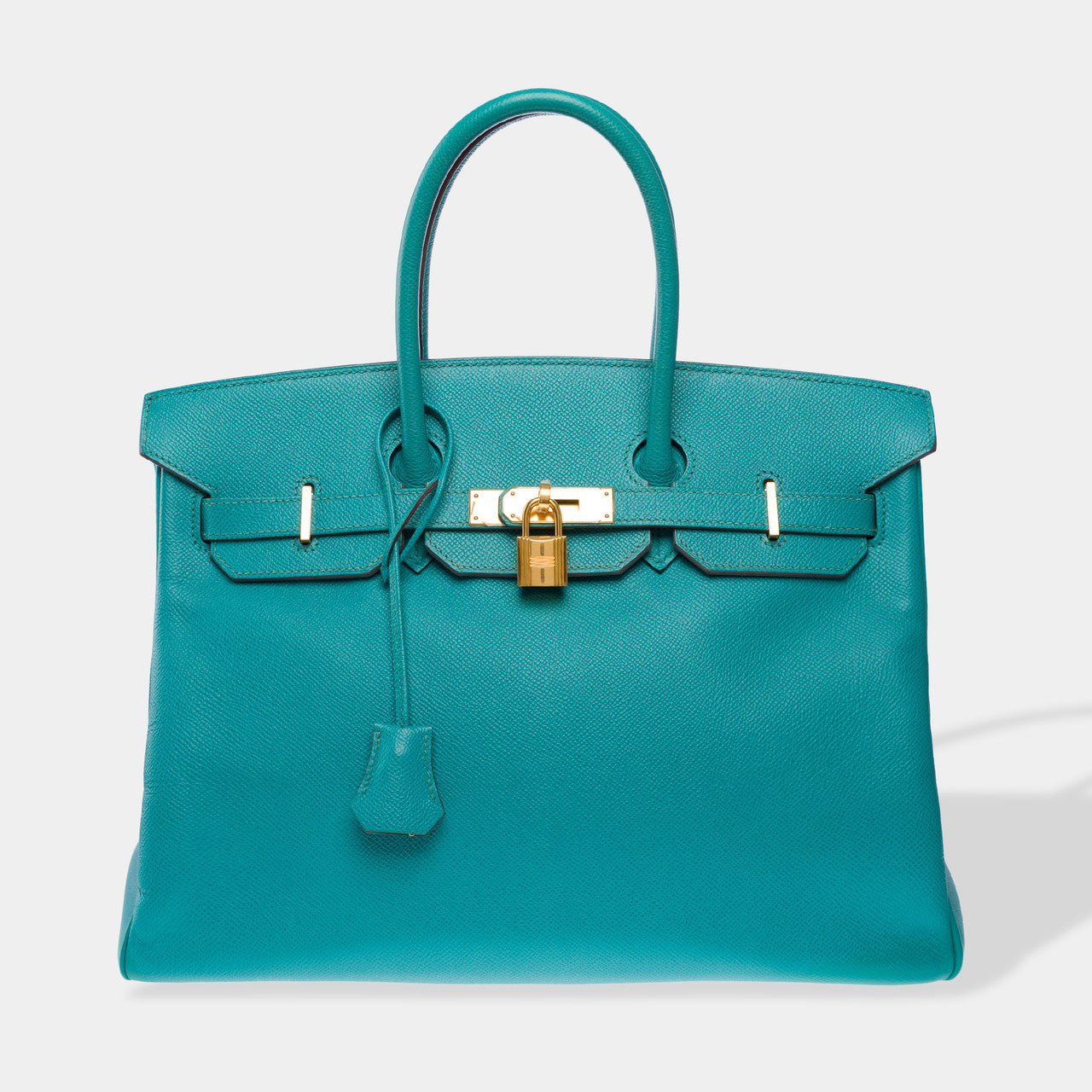 Sac HERMES Birkin 35 en Cuir Bleu - 102689