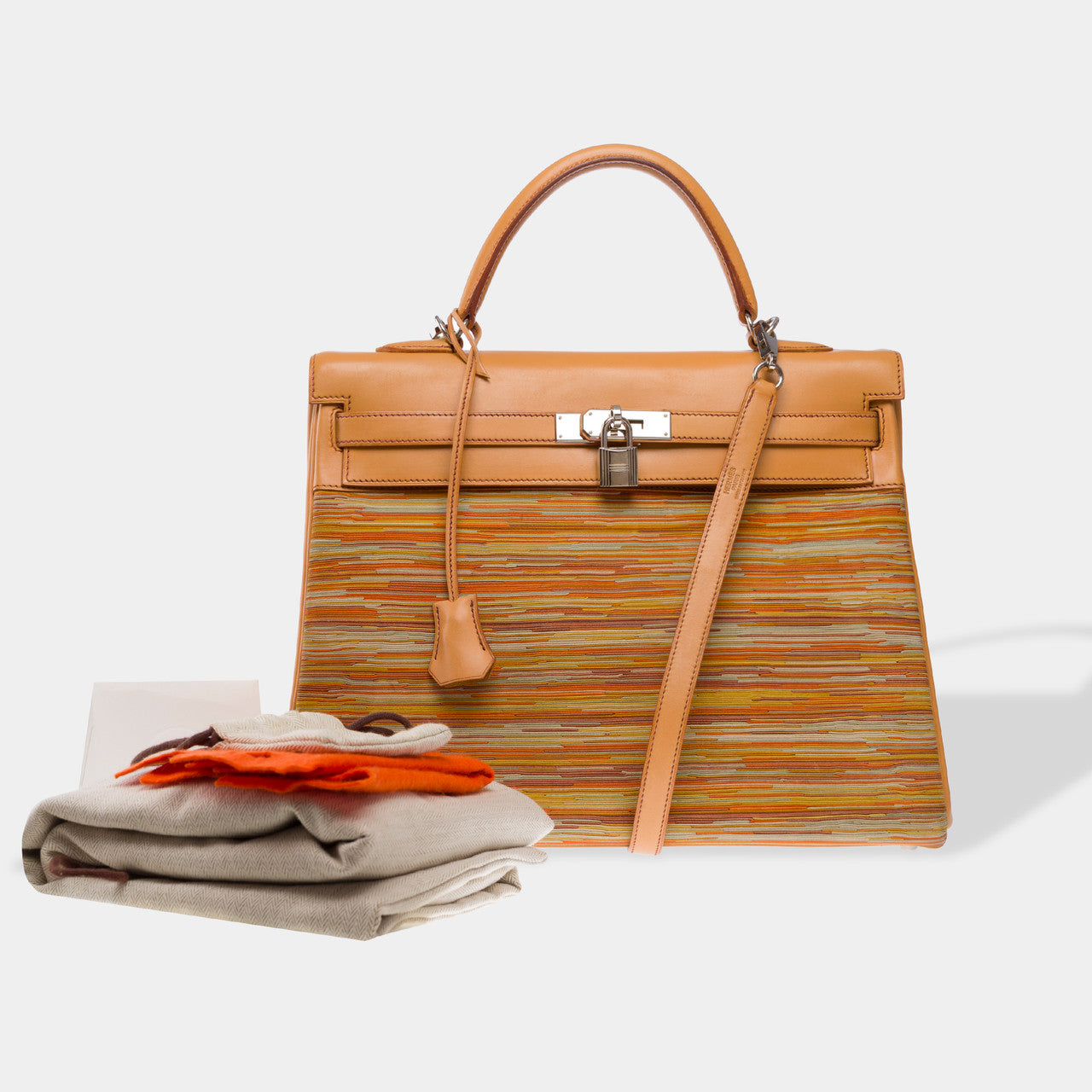 Sac HERMES Kelly 35 en Cuir Beige - 102706