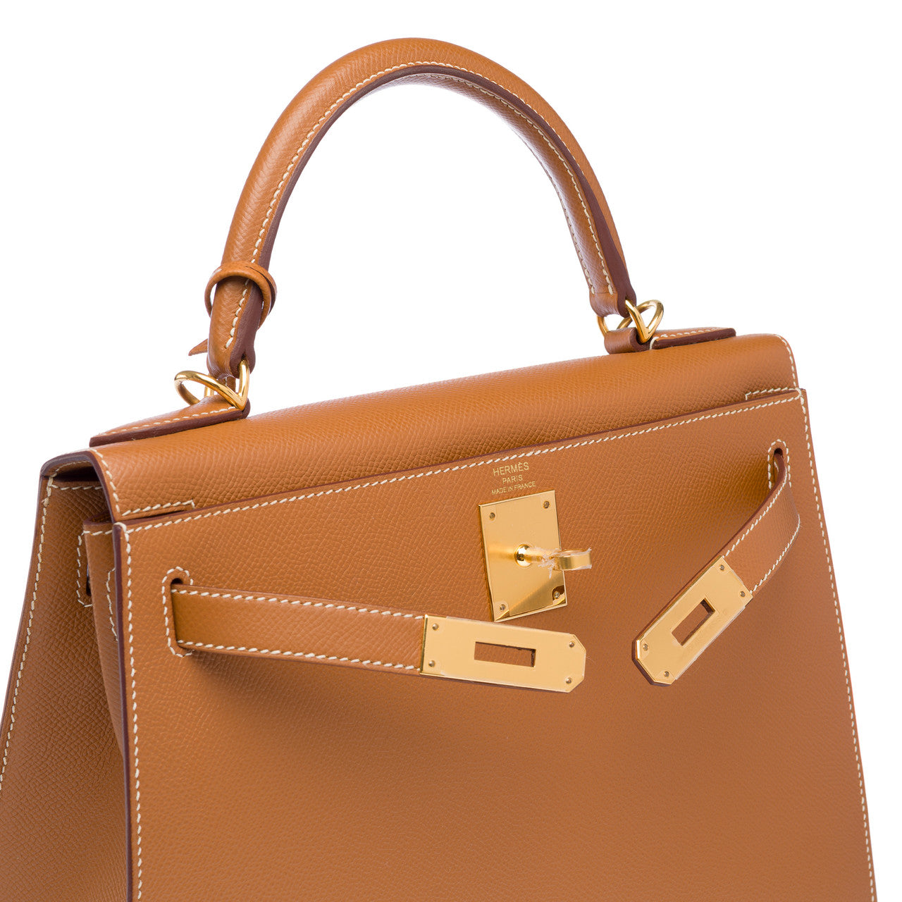 Sac HERMES Kelly 28 en Cuir Doré - 102723