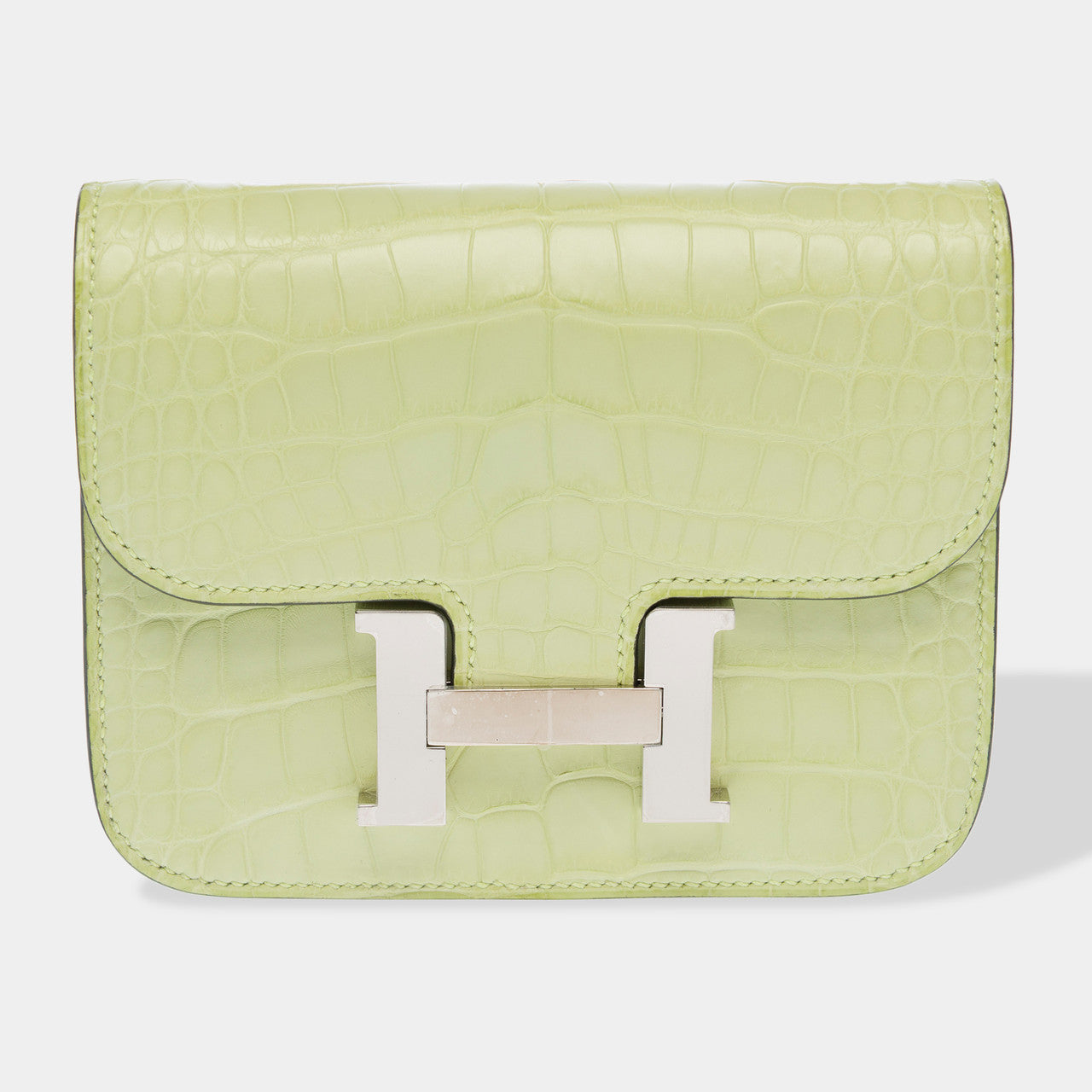 Accessoire HERMES Constance Slim en Crocodile Jaune - 102730