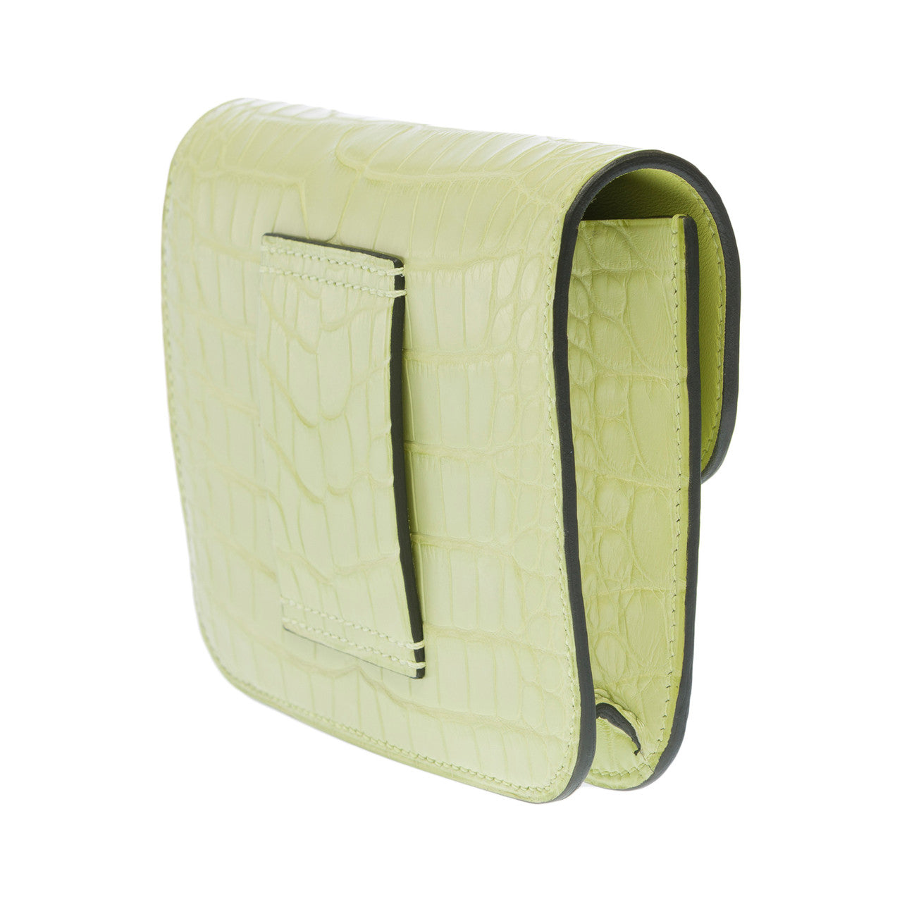 Accessoire HERMES Constance Slim en Crocodile Jaune - 102730