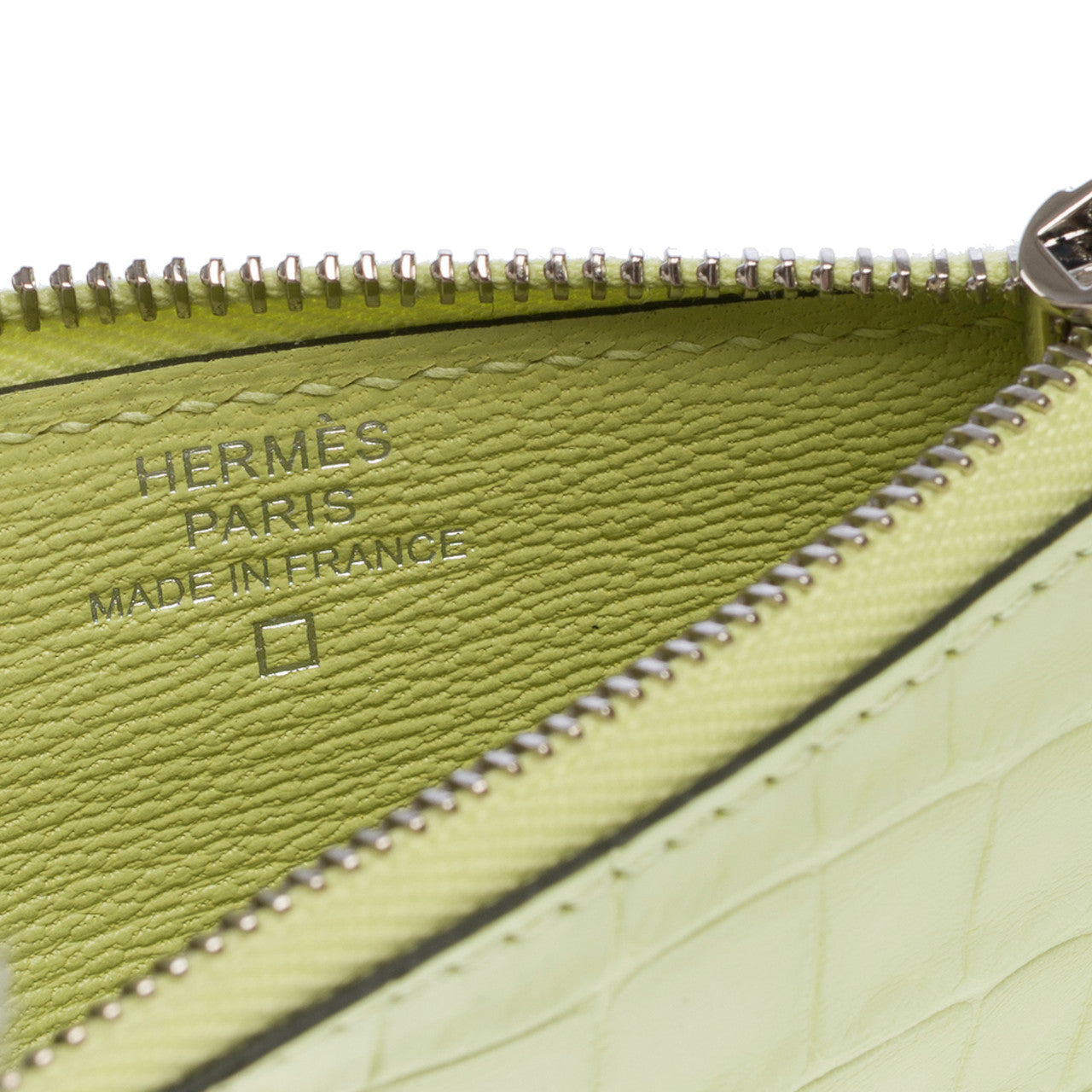 Accessoire HERMES Constance Slim en Crocodile Jaune - 102730