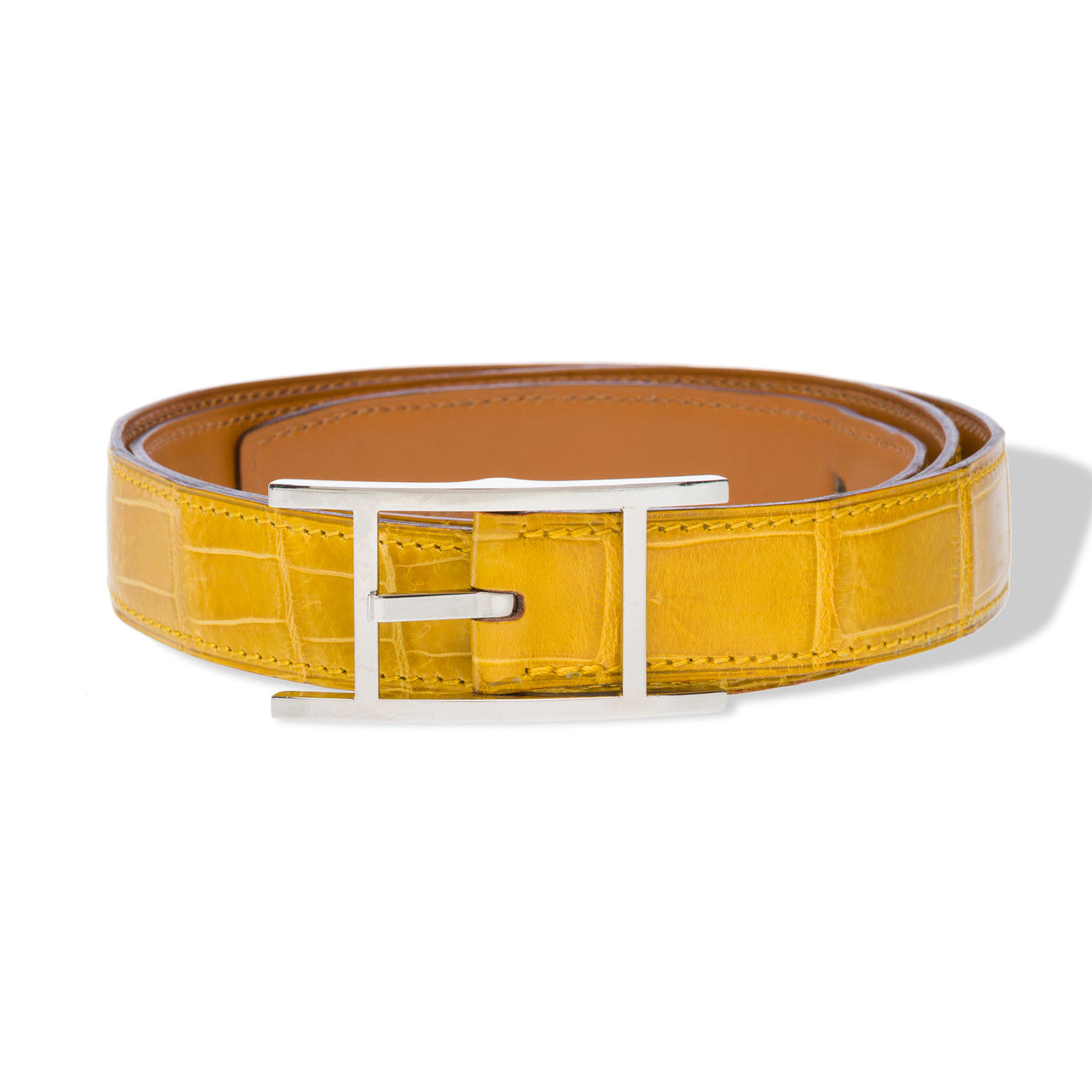 Accessoire HERMES en Cuirs exotiques Jaune - 102732