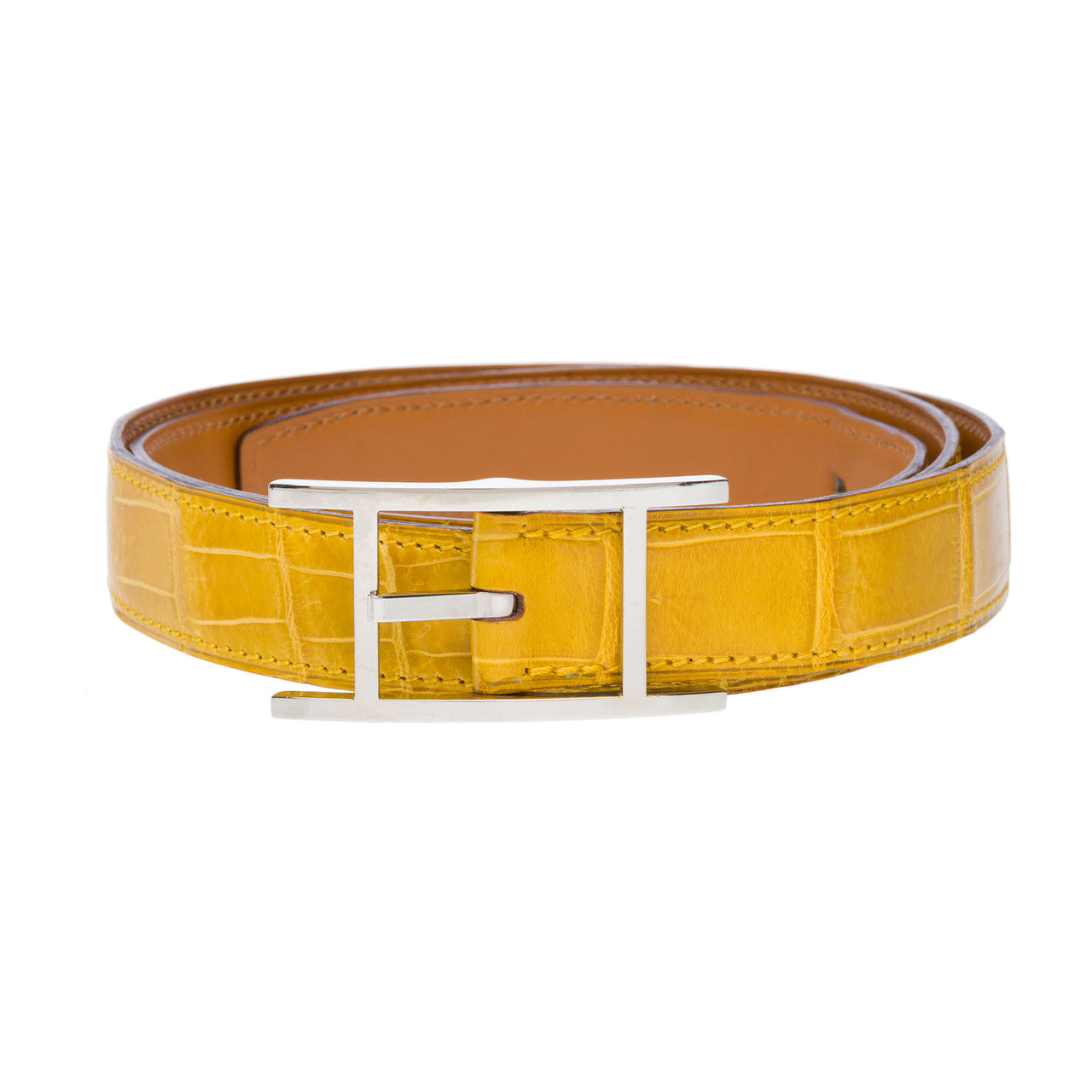 Accessoire HERMES en Cuirs exotiques Jaune - 102732