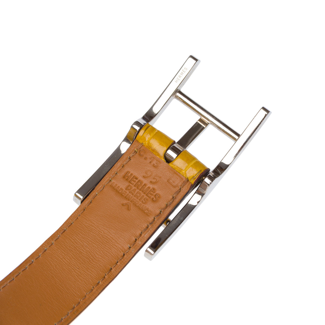 Accessoire HERMES en Cuirs exotiques Jaune - 102732