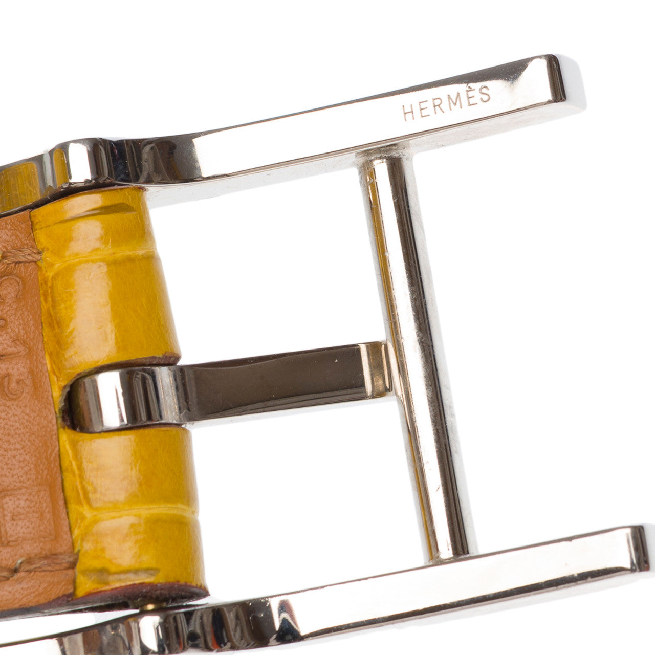 Accessoire HERMES en Cuirs exotiques Jaune - 102732