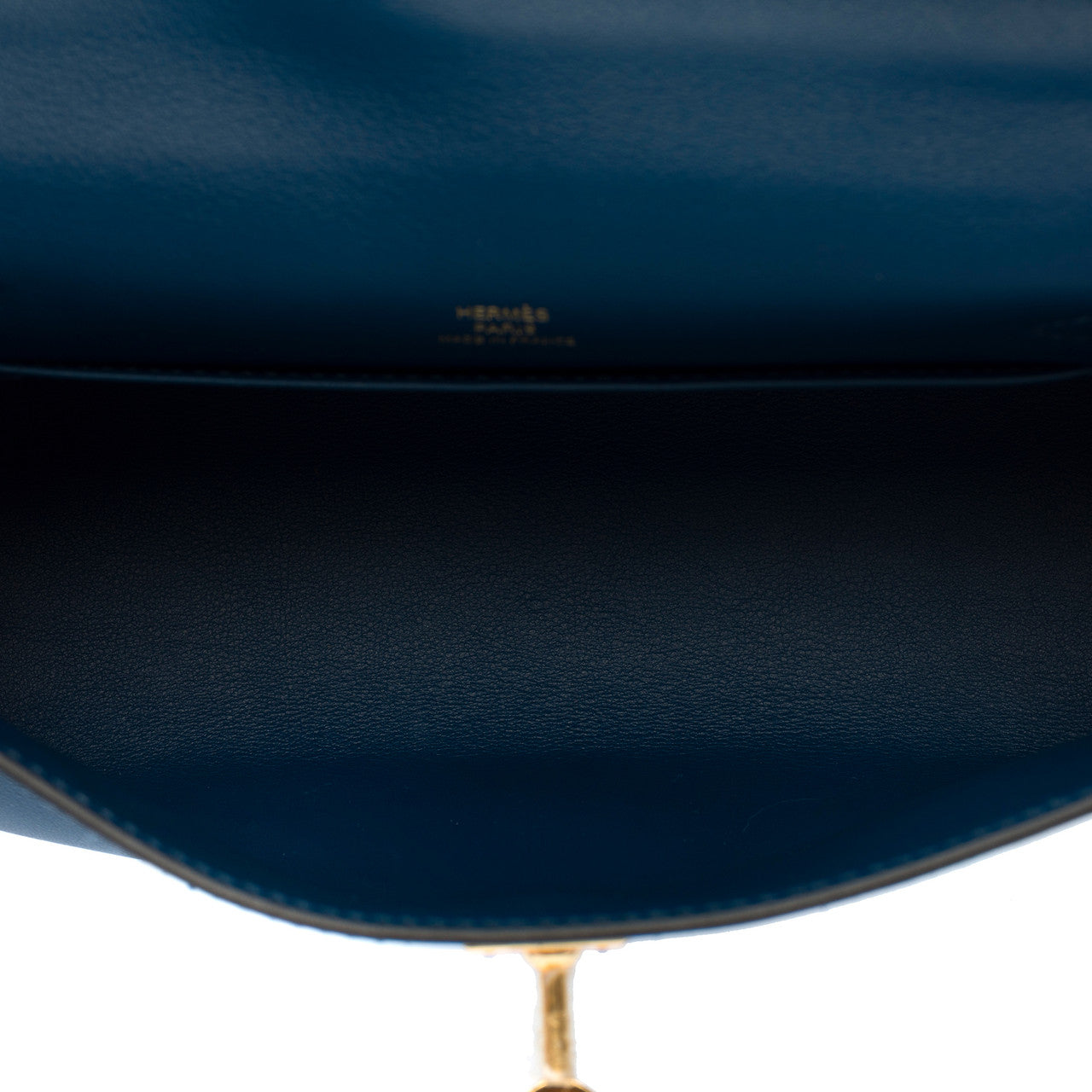 Sac HERMES Kelly Mini en Cuir Bleu - 102783