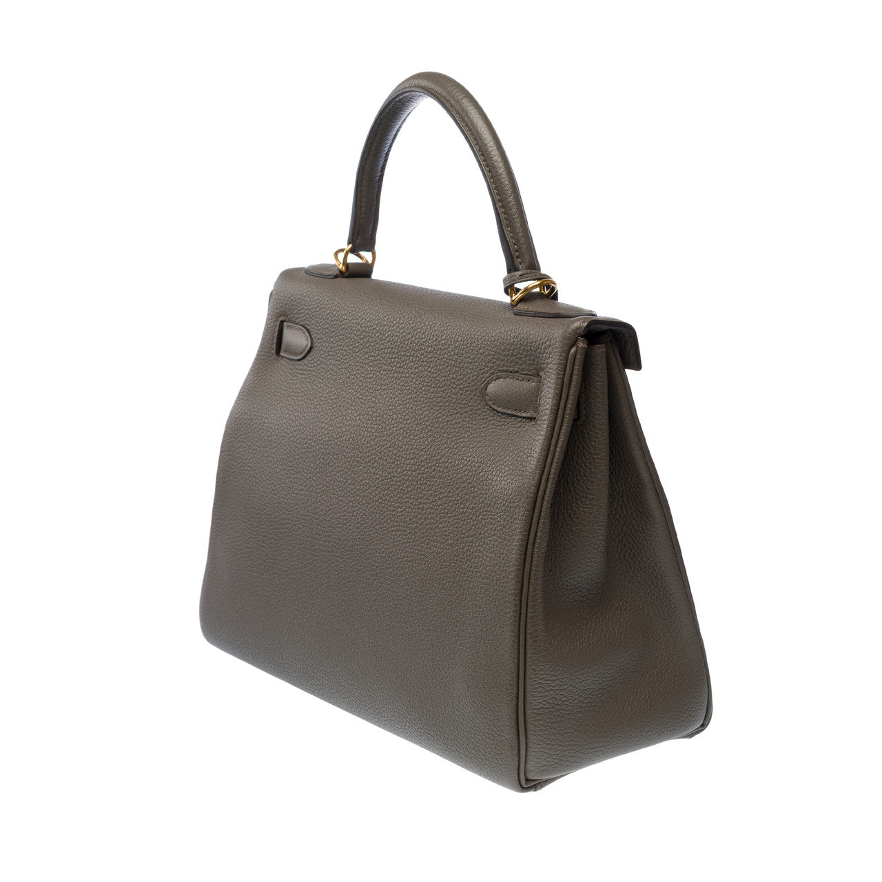 Sac HERMES Kelly 28 en Cuir Gris - 102715
