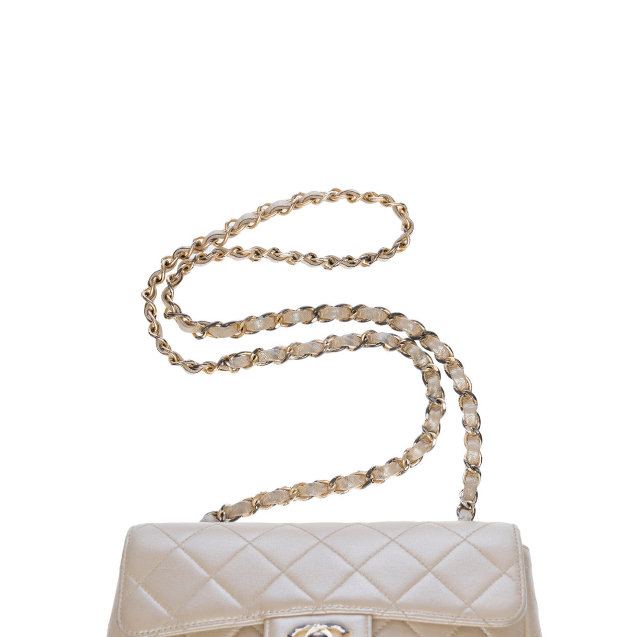 Sac CHANEL Timeless/Classique en Cuir Blanc - 102825
