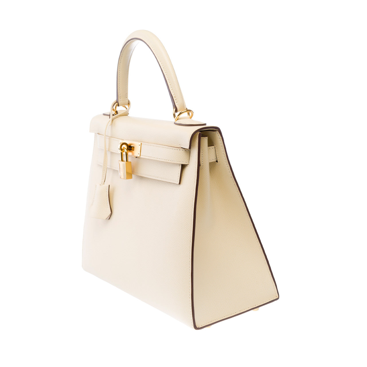 Sac HERMES Kelly 28 en Cuir Beige - 102828