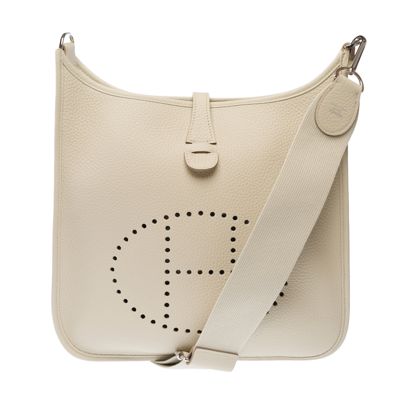 Sac HERMES Evelyne en Cuir Beige - 102830