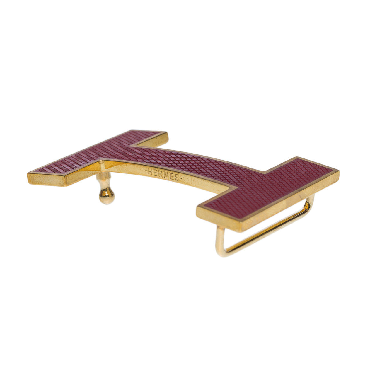 Accessoire HERMES Boucle seule / Belt buckle en Métal Rouge - 102846