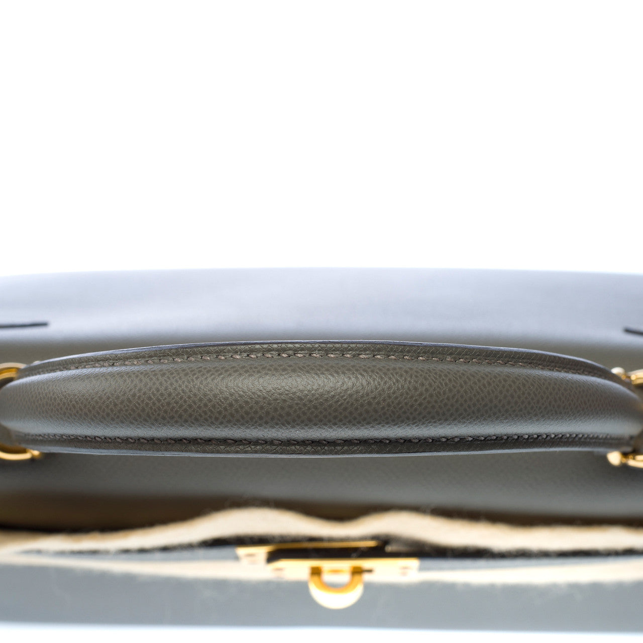 Sac HERMES Kelly 25 en Cuir Gris - 102842