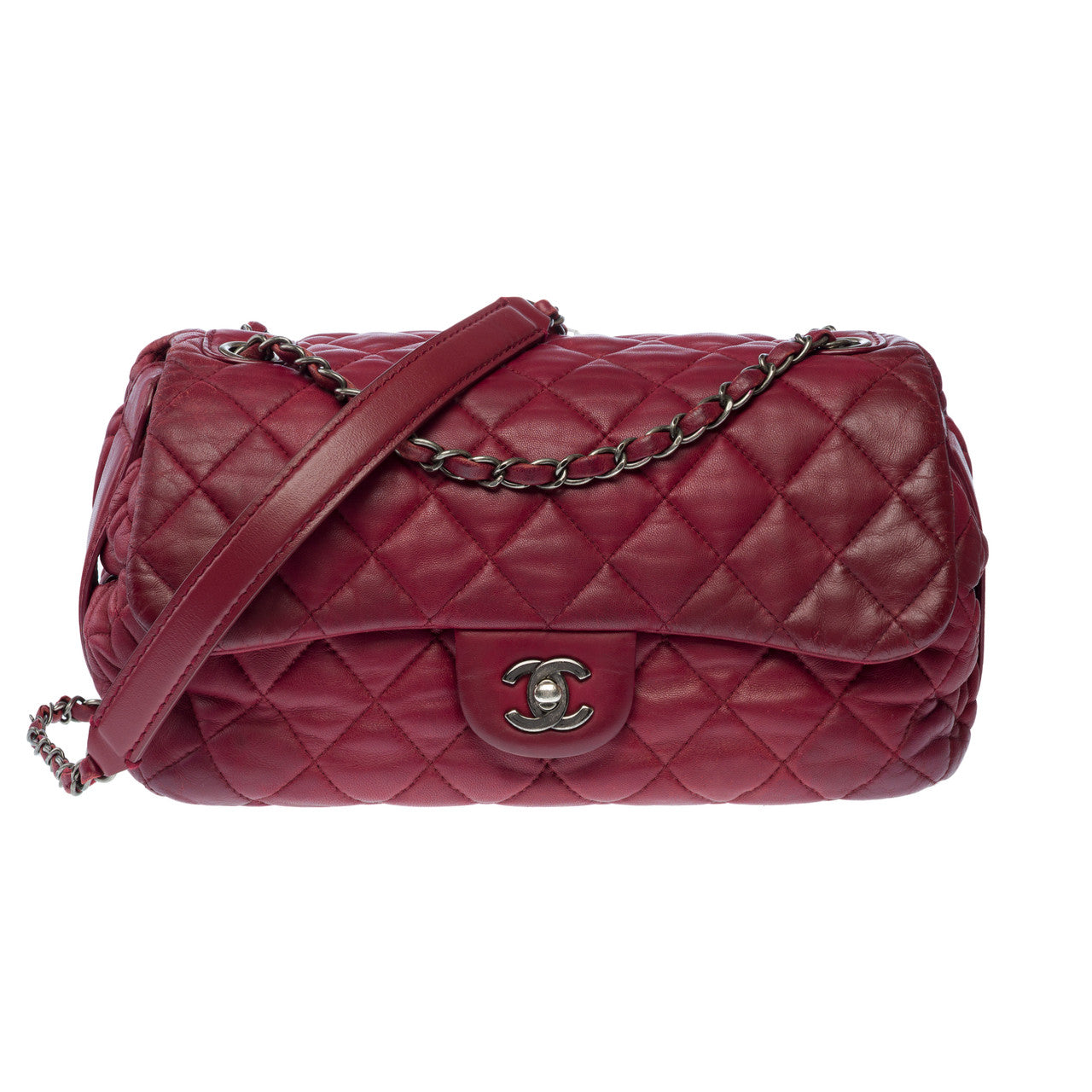 Sac CHANEL Timeless/Classique en Cuir Bordeaux - 100412