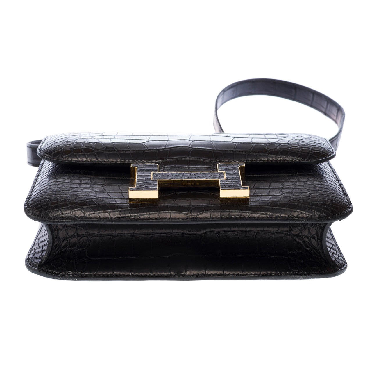 Sac HERMES Constance en Cuirs exotiques Noir - 102861