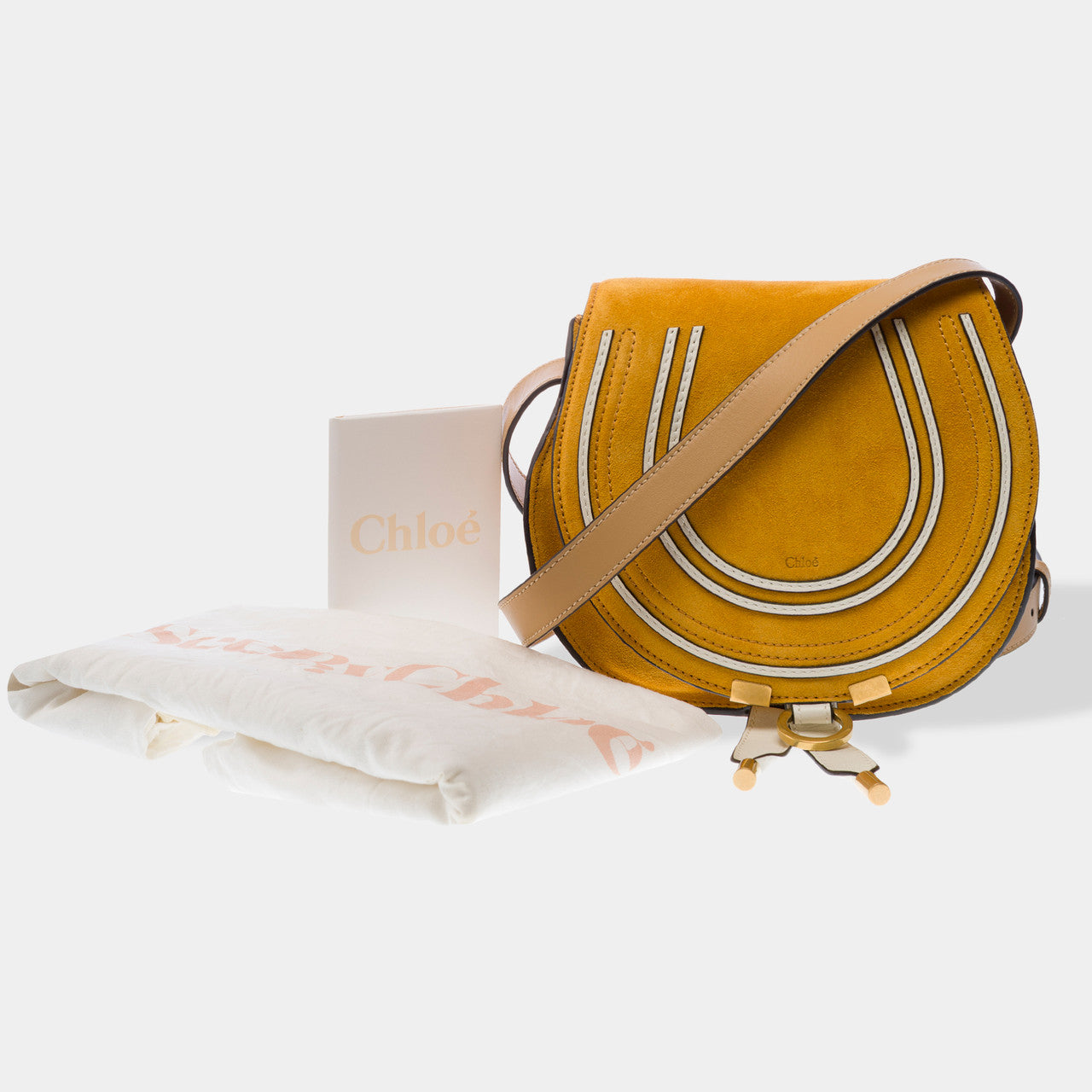 Sac CHLOE Marcie en Suède Jaune - 102851