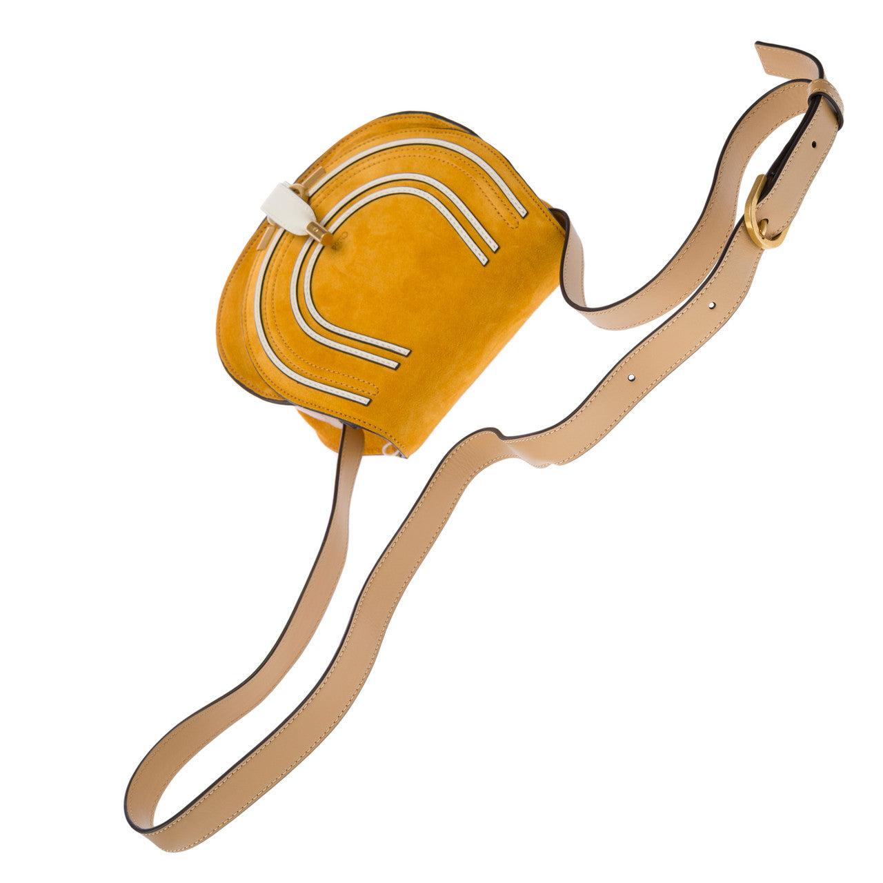 Sac CHLOE Marcie en Suède Jaune - 102851