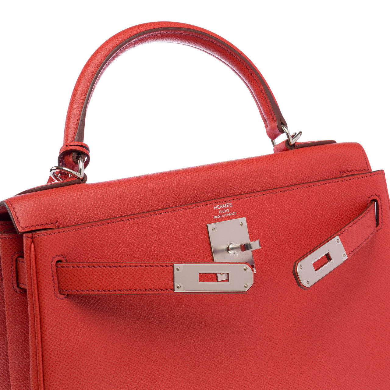 Sac HERMES Kelly 28 en Cuir Rose - 102866