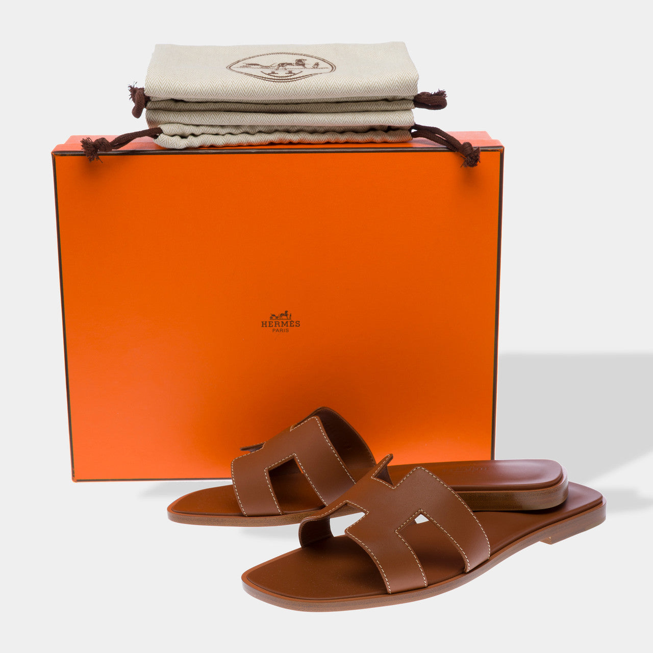 Chaussure HERMES Oran en Cuir Marron - 102904