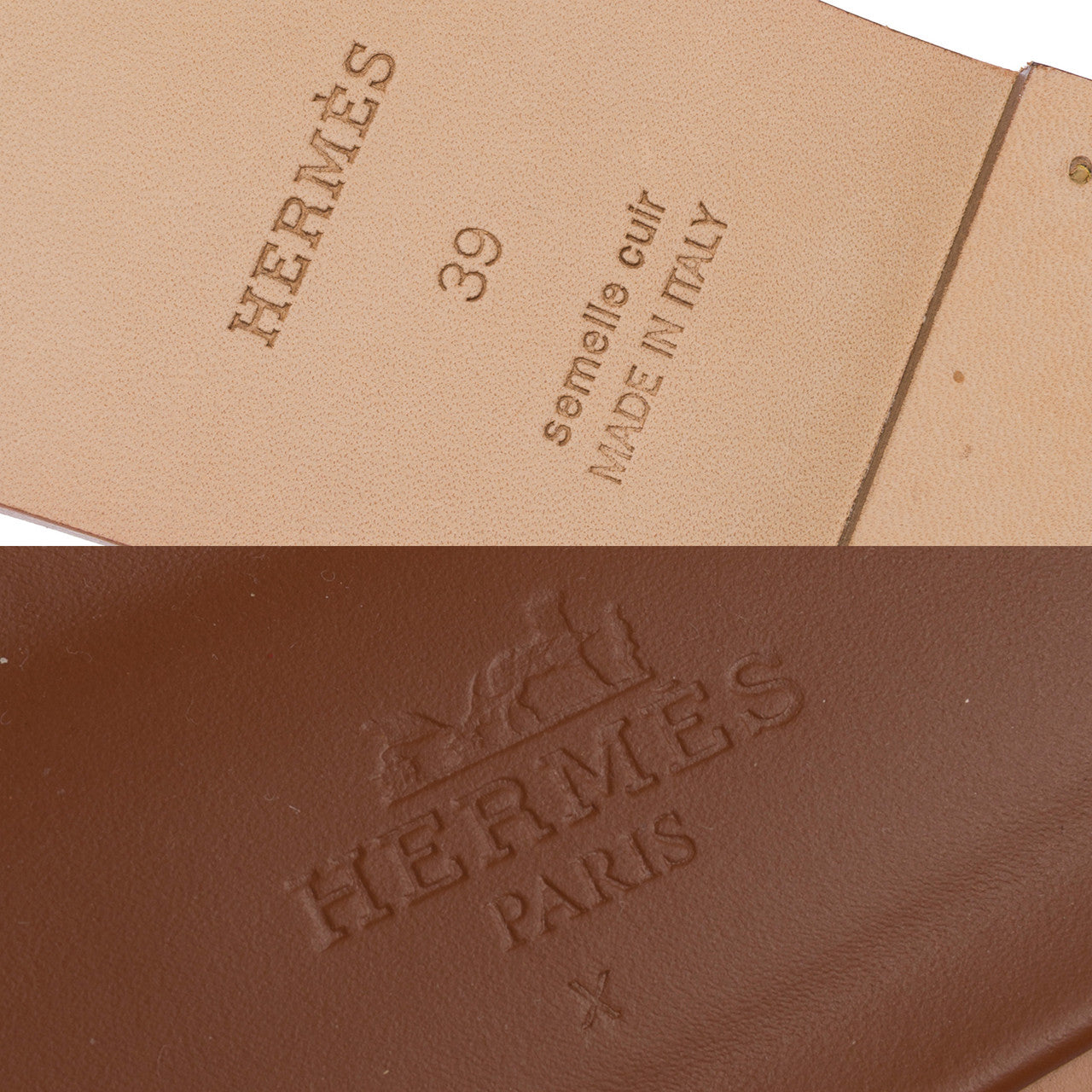 Chaussure HERMES Oran en Cuir Marron - 102904