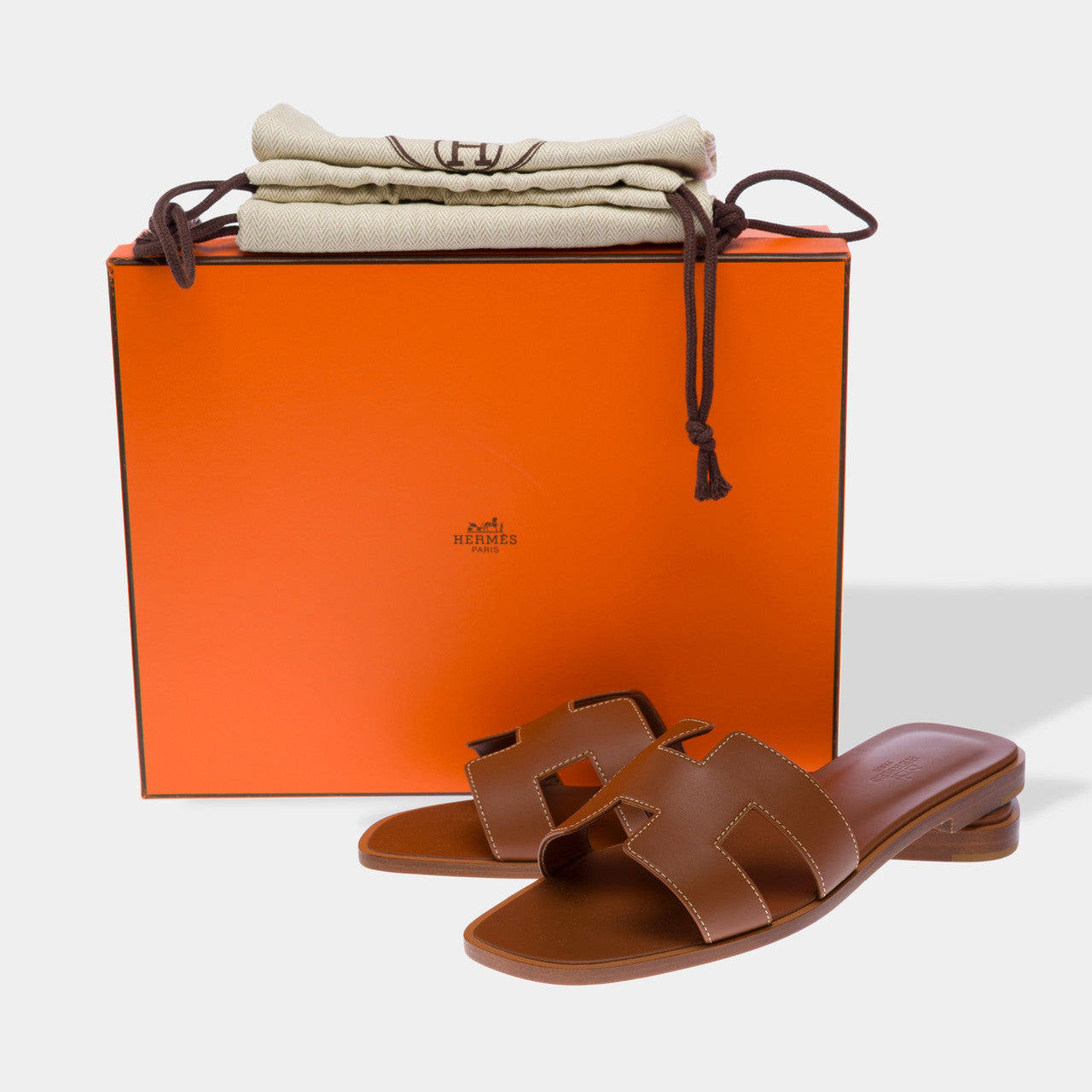 Chaussure HERMES Oran en Cuir Marron - 102903