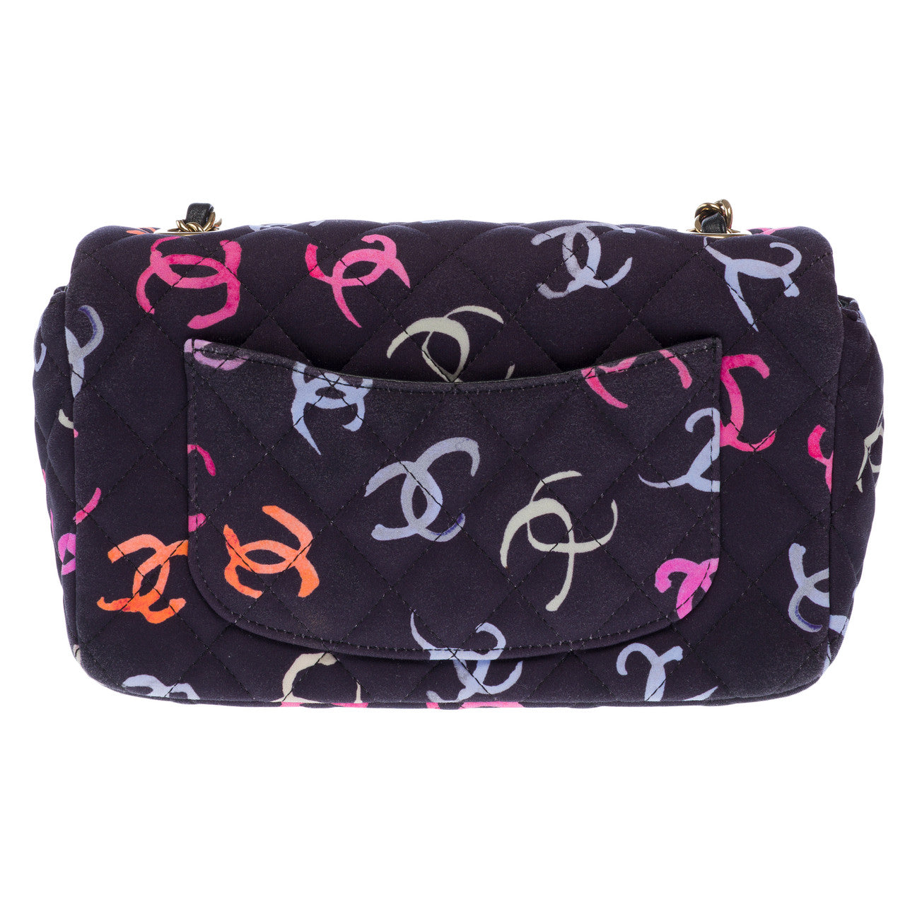 Sac CHANEL Timeless/Classique en Coton Bleu Marine - 102900