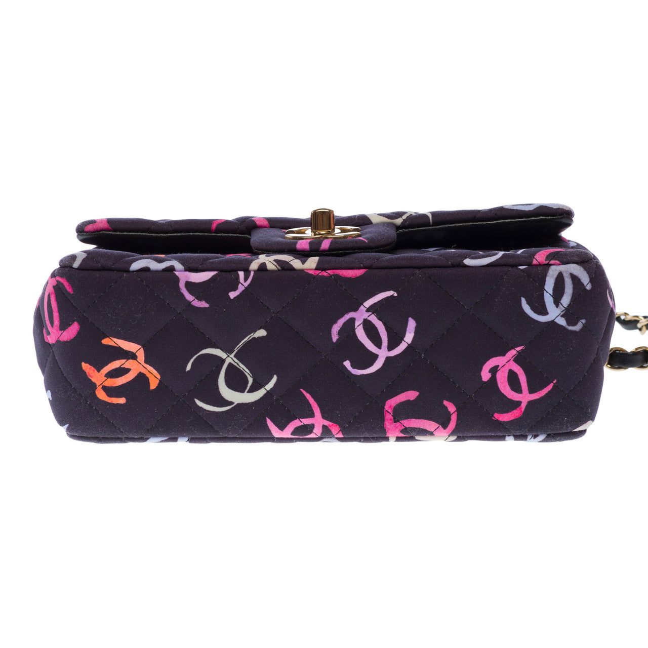 Sac CHANEL Timeless/Classique en Coton Bleu Marine - 102900