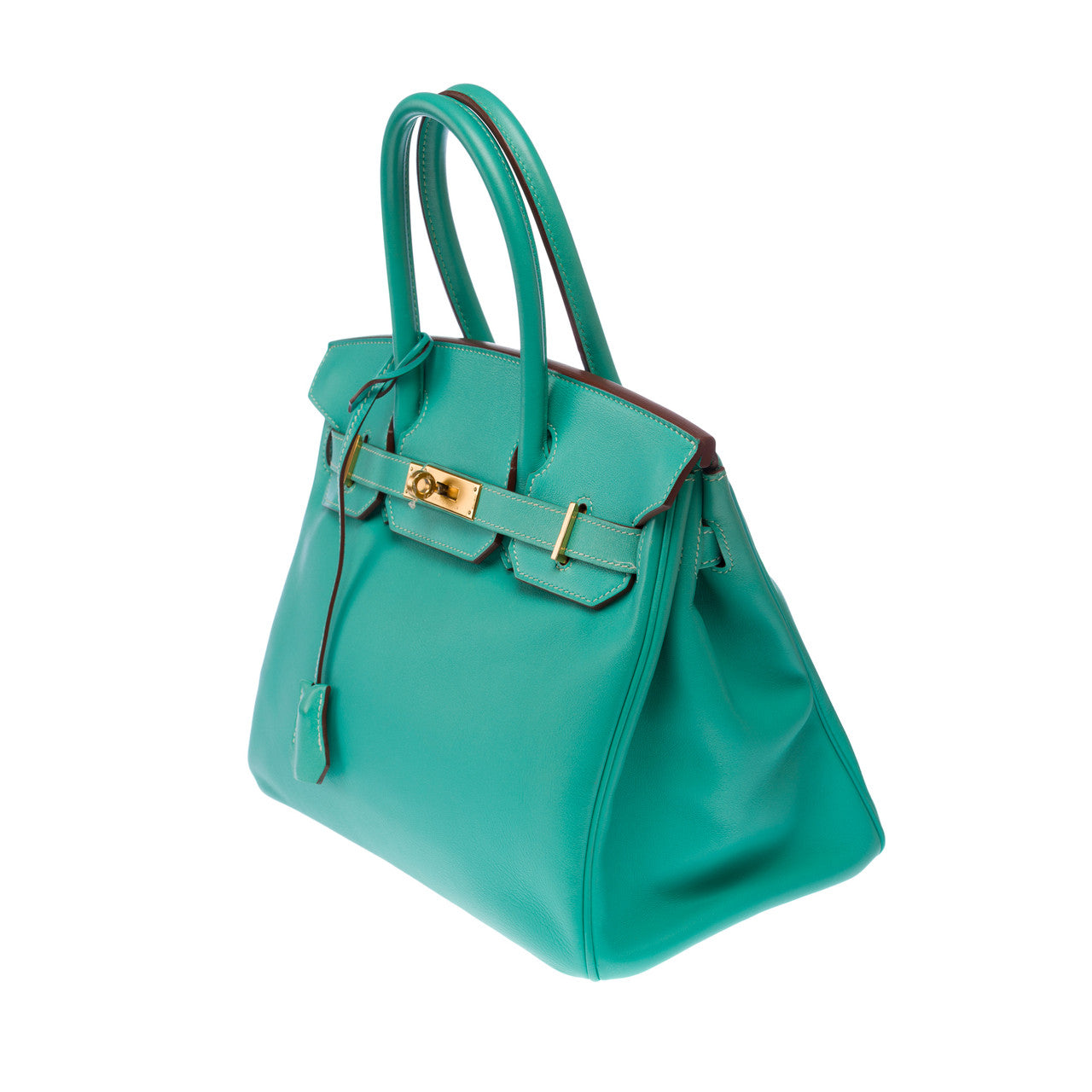 Sac HERMES Birkin 30 en Cuir Bleu - 102867