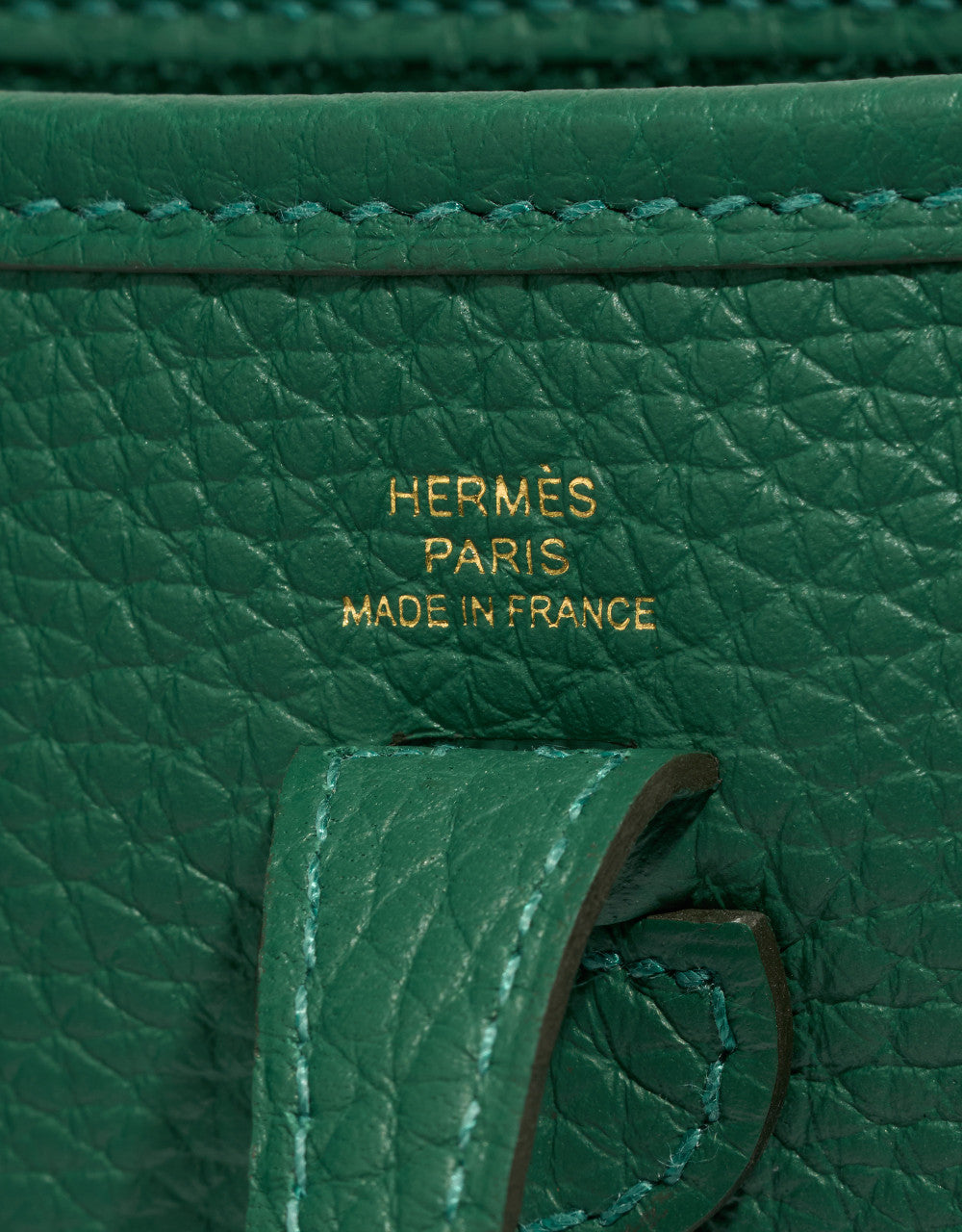 Sac HERMES Evelyne en Cuir Vert - 102869