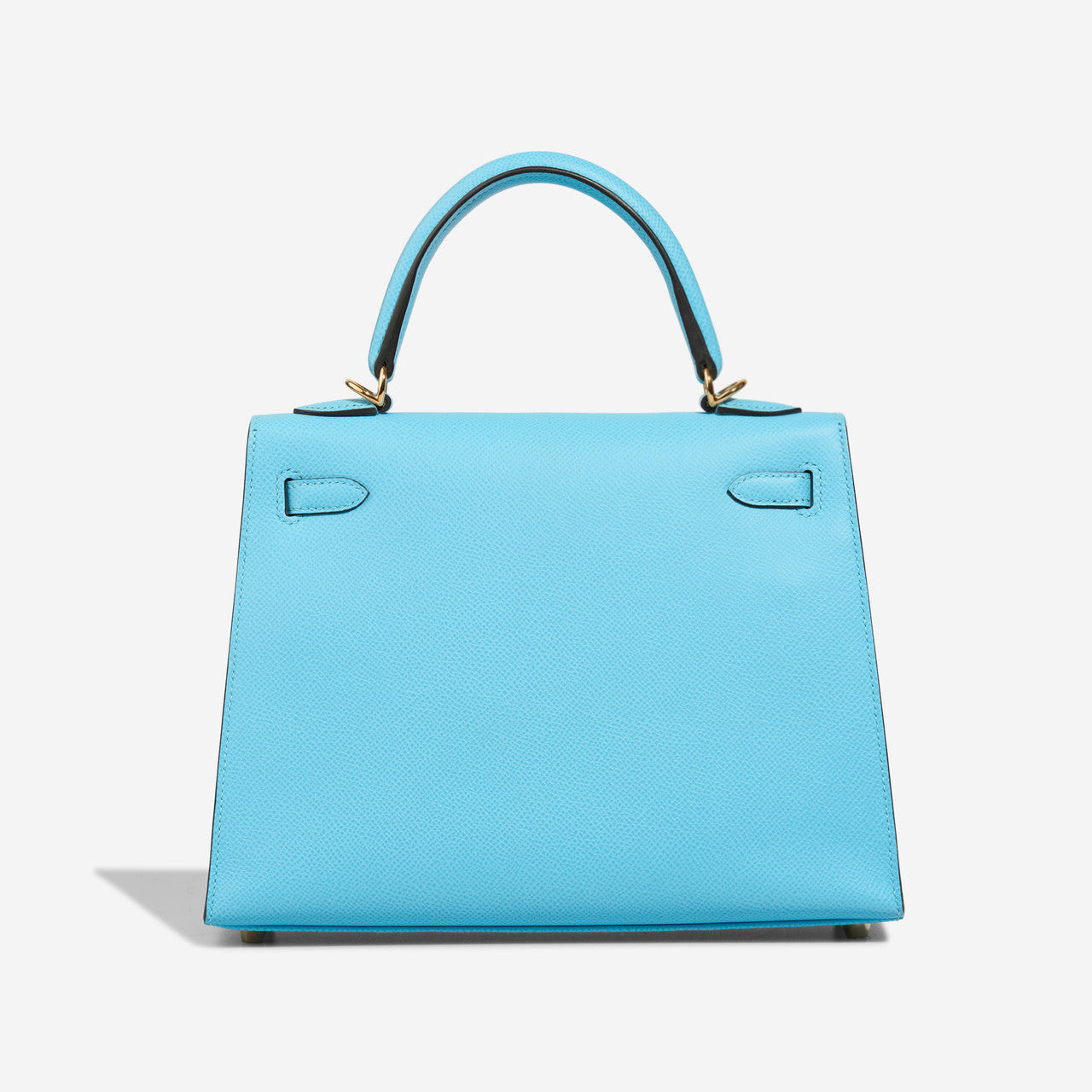 Sac HERMES Kelly 25 en Cuir Bleu - 102881