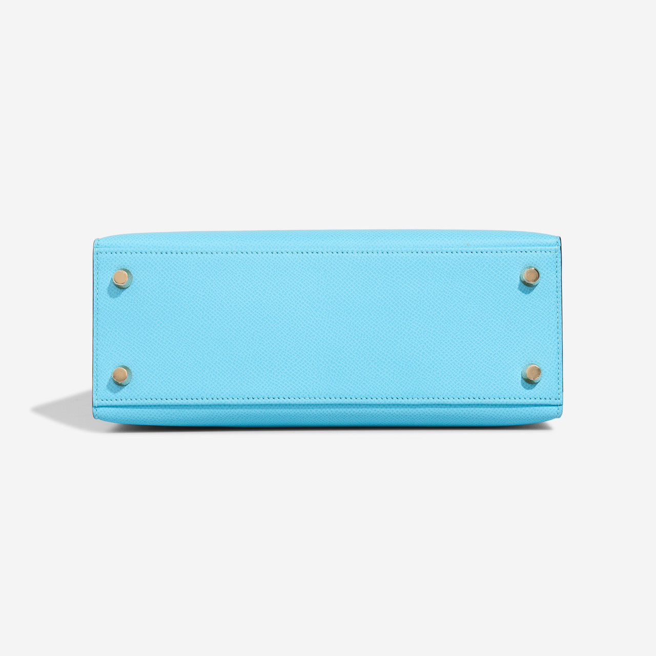 Sac HERMES Kelly 25 en Cuir Bleu - 102881