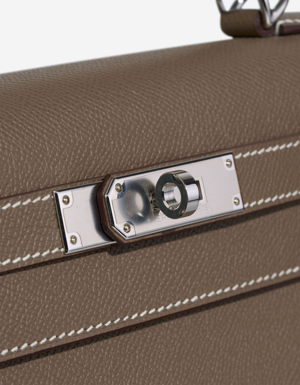 Sac HERMES Kelly 28 en Cuir Gris - 102884
