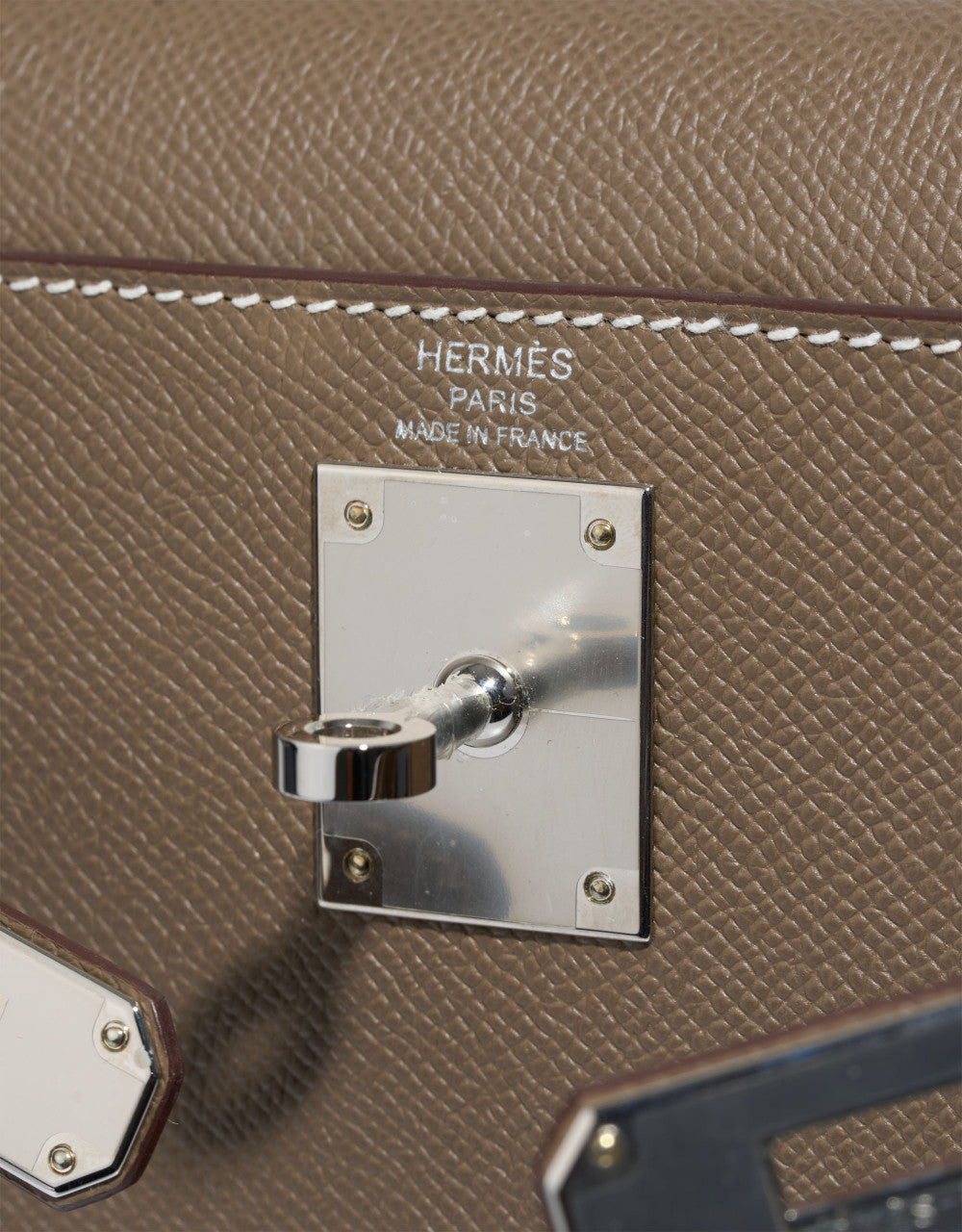 Sac HERMES Kelly 28 en Cuir Gris - 102884
