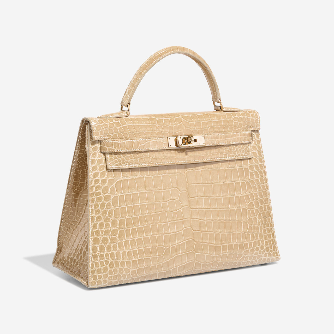 Sac HERMES Kelly 32 en Cuirs exotiques Beige - 102891