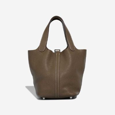 Sac HERMES Picotin en Cuir Gris - 102879