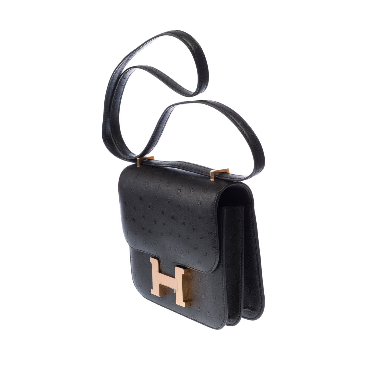 Sac HERMES Constance en Cuirs exotiques Noir - 102911