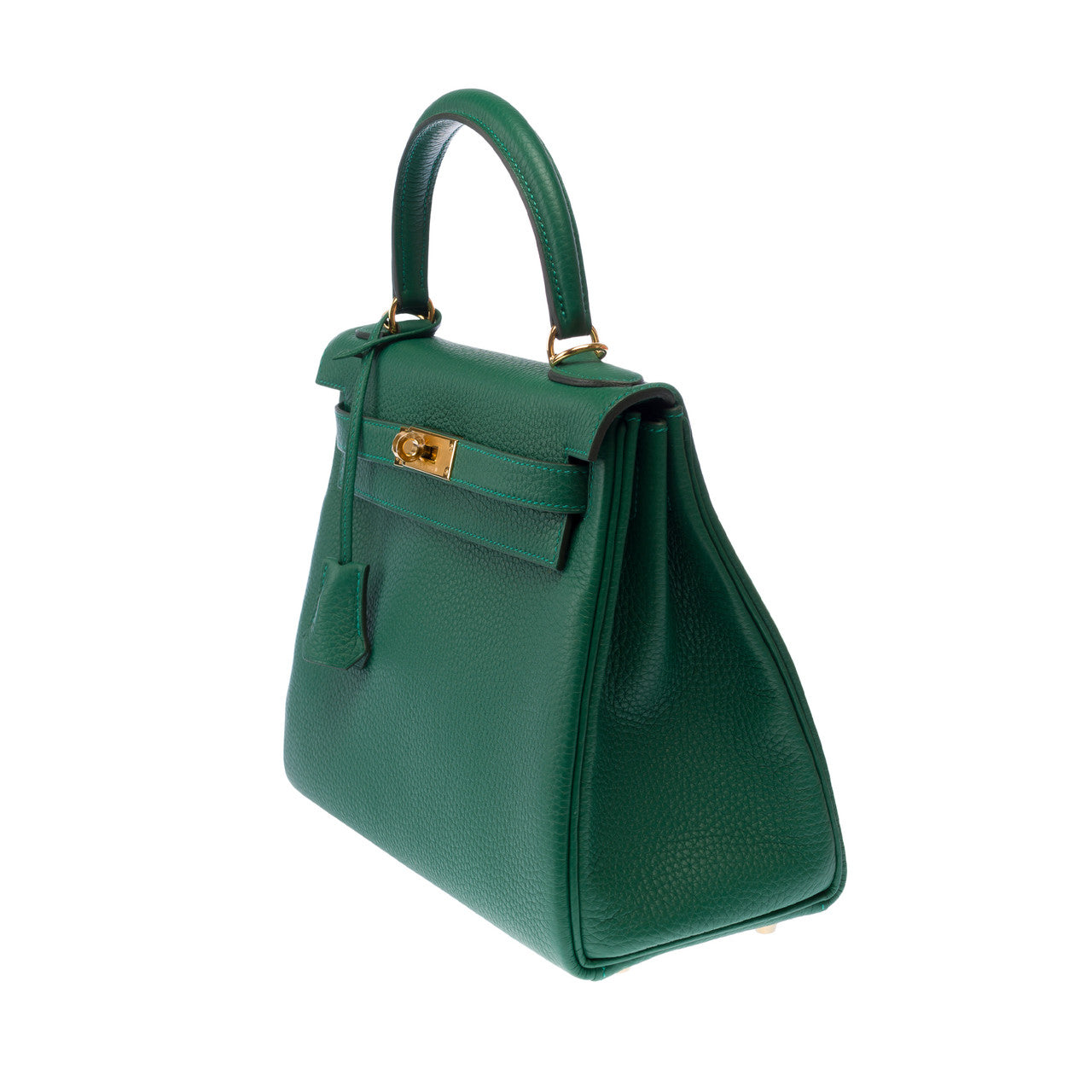 Sac HERMES Kelly 28 en Cuir Vert - 102914