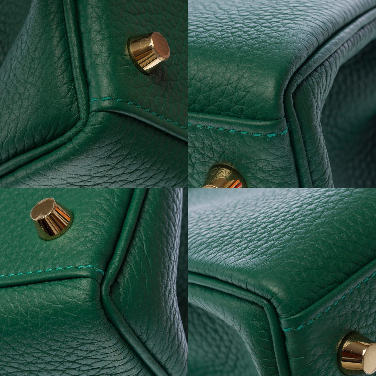 Sac HERMES Kelly 28 en Cuir Vert - 102914