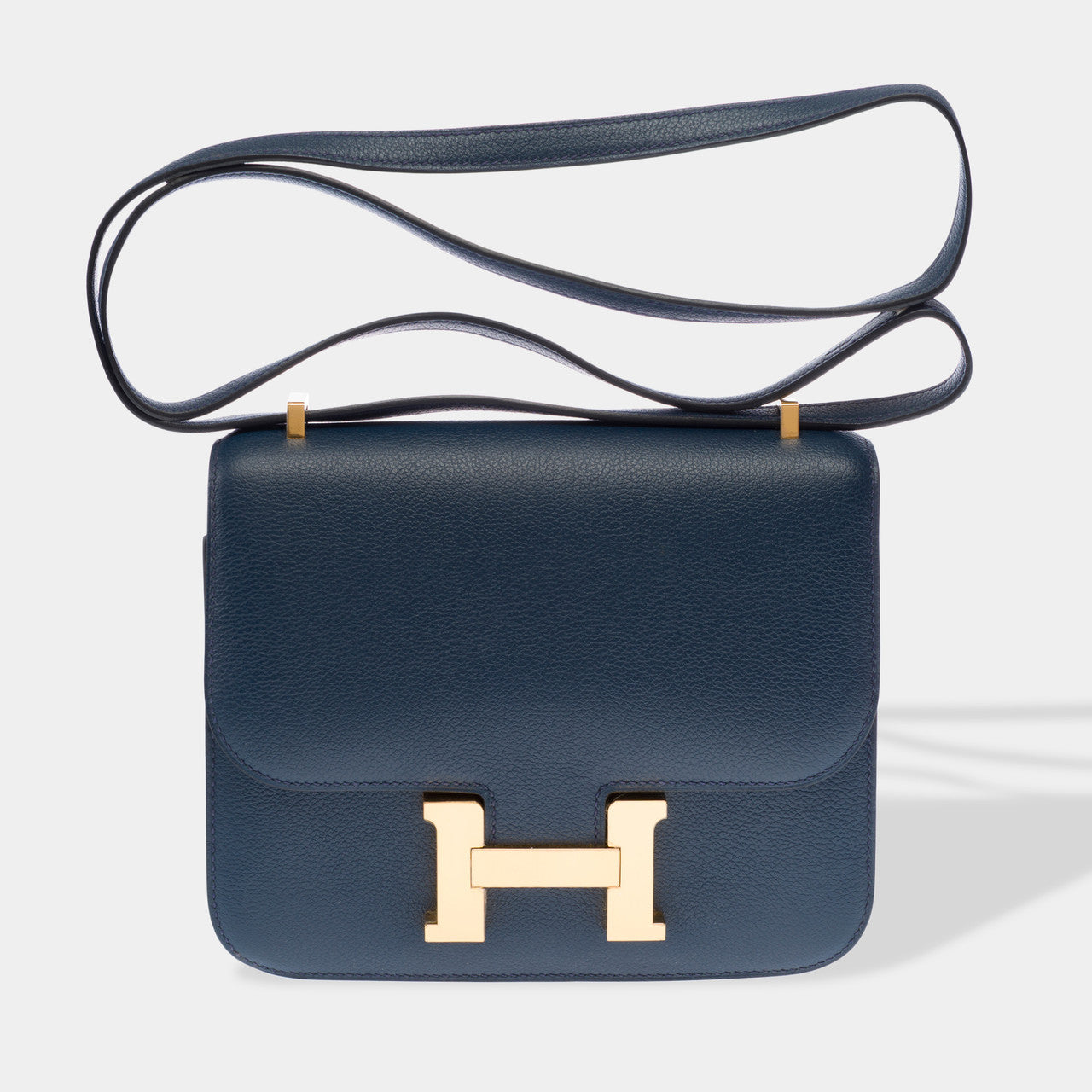 Sac HERMES Constance en Cuir Bleu - 102895